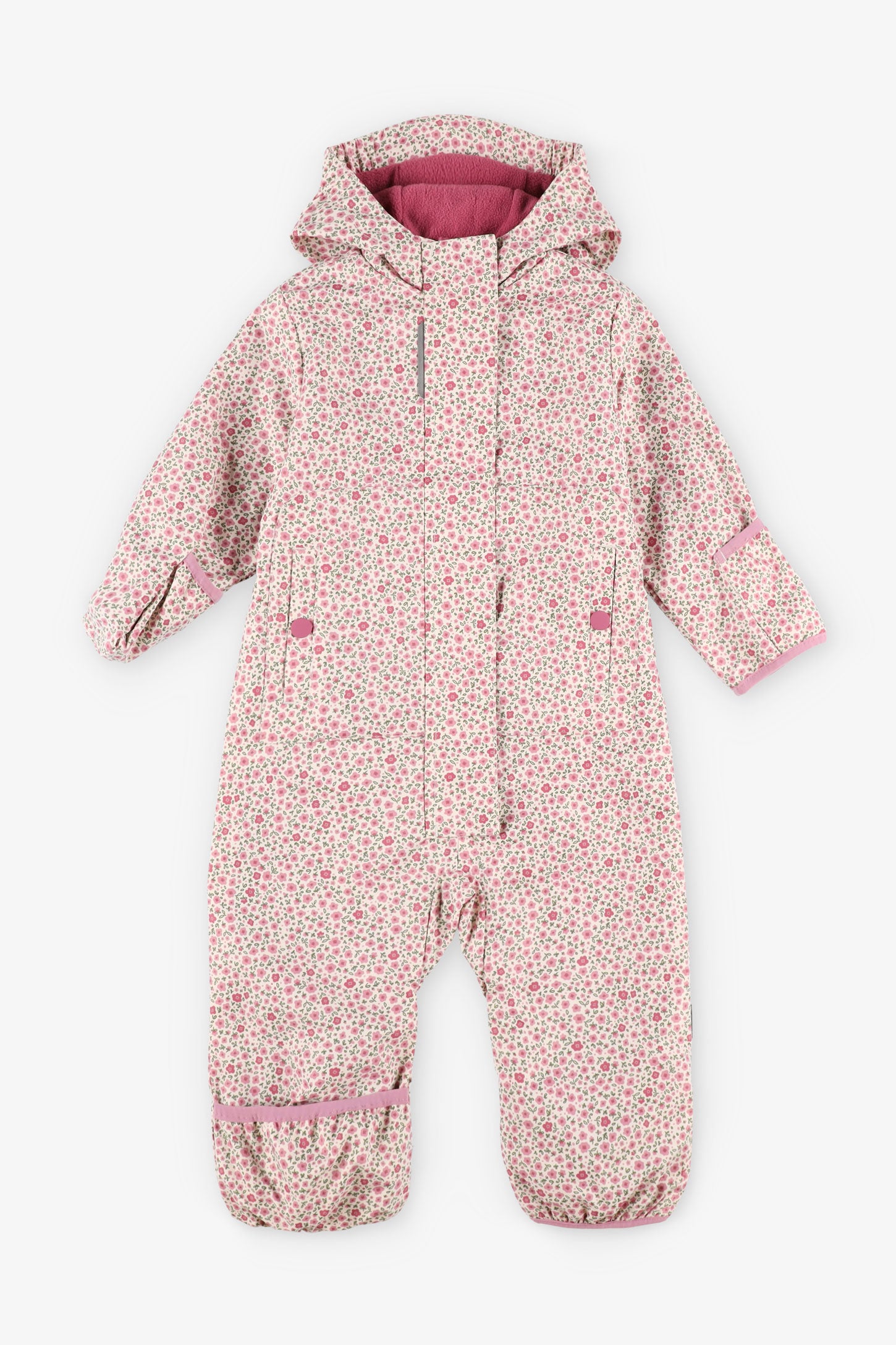 Combinaison 1-pièce mi-saison doublée - Bébé fille && ROSE