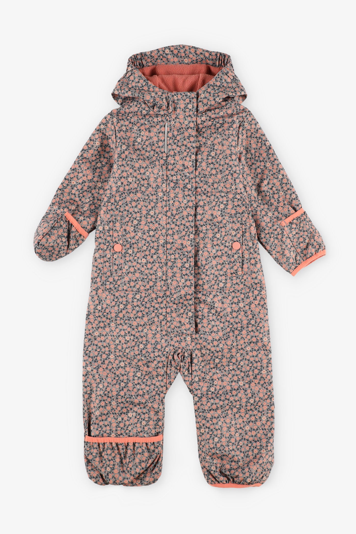 Combinaison 1-pièce mi-saison doublée - Bébé fille && VERT DE GRIS
