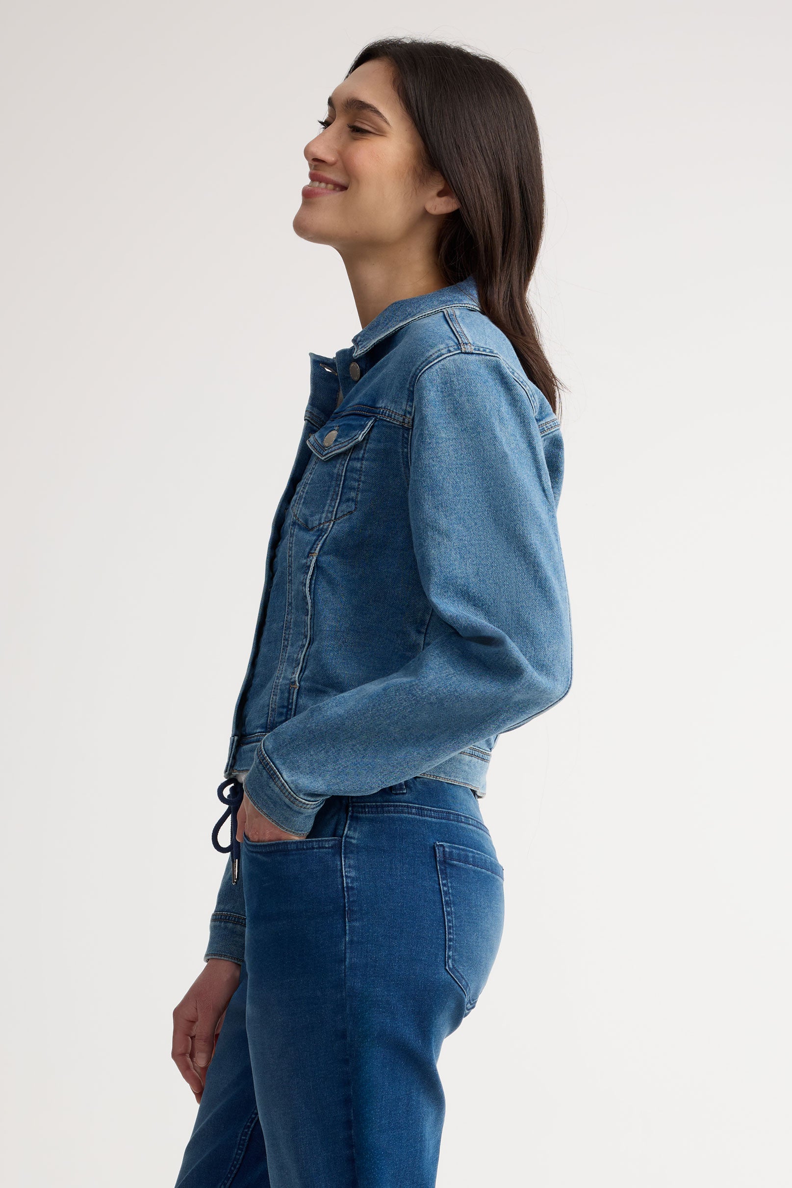 Veste en jeans - Femme && DENIM MOYEN
