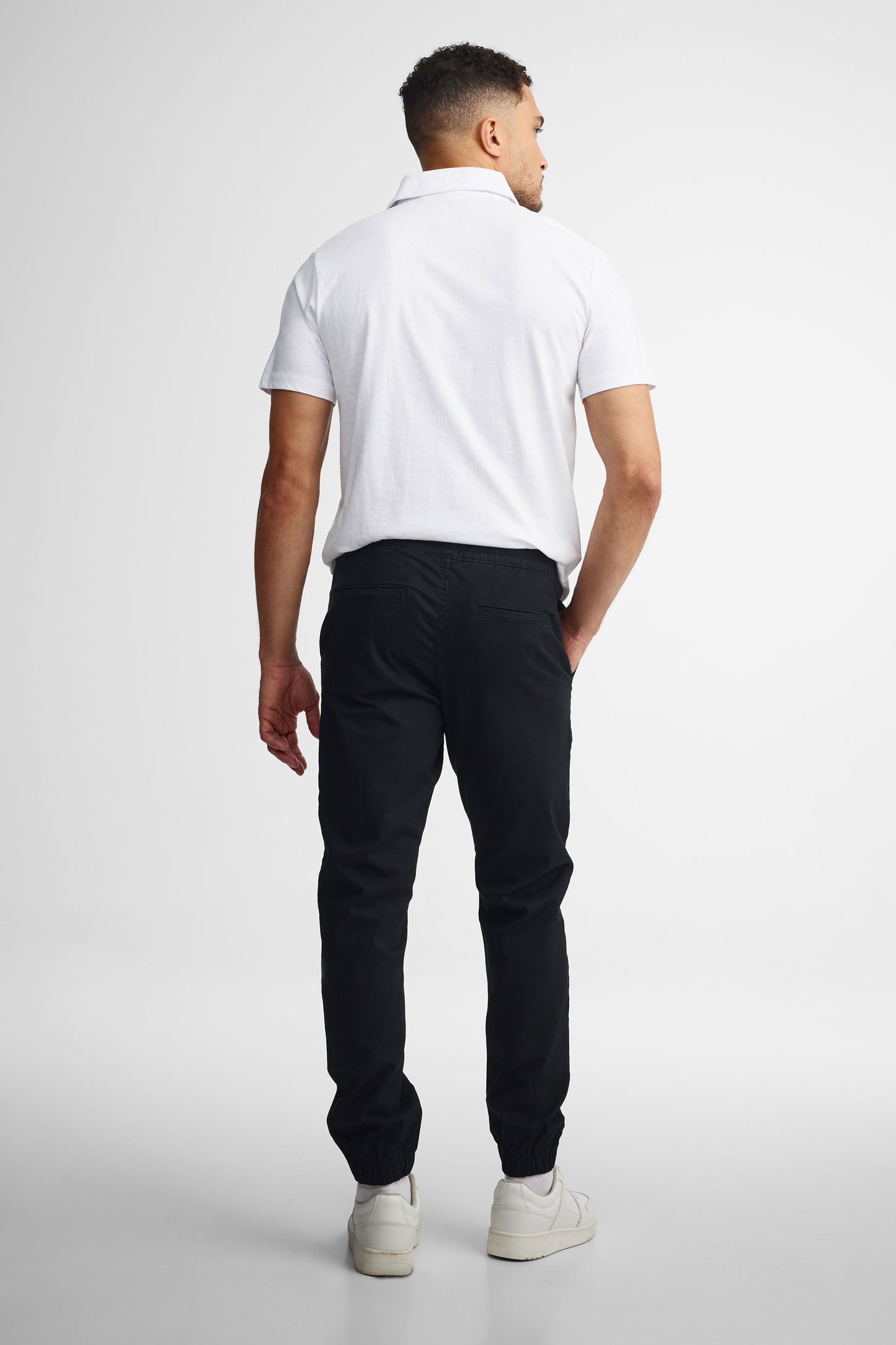 Pantalon jogger en twill - Homme && NOIR