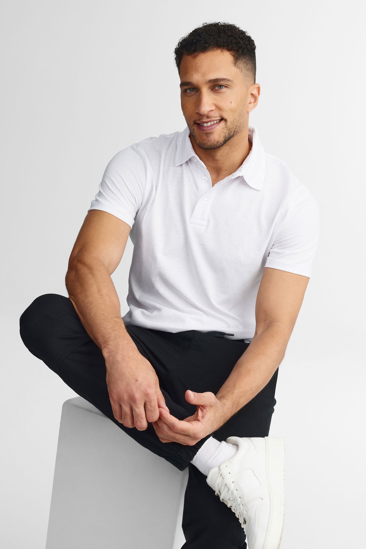 Pantalon jogger en twill - Homme && NOIR