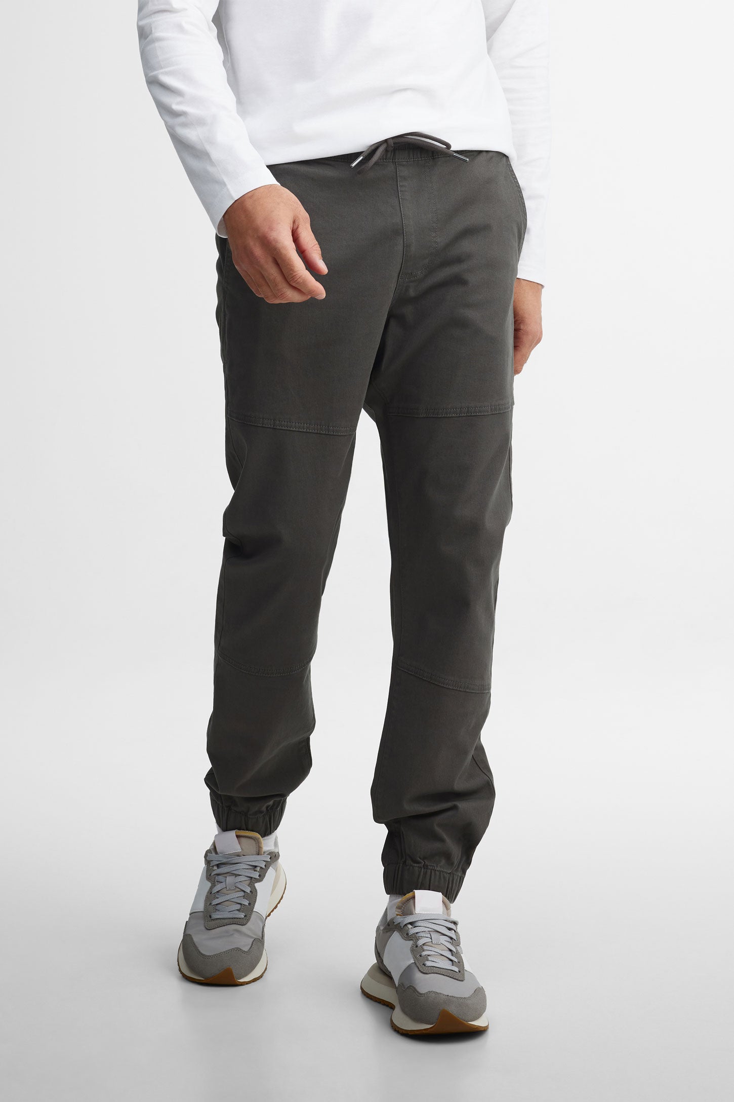 Pantalon jogger en twill - Homme && GRIS FONCE