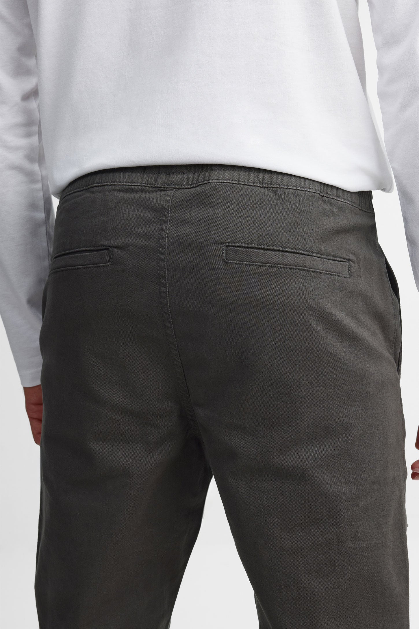 Pantalon jogger en twill - Homme && GRIS FONCE