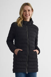 Manteau d'hiver à capuchon - Femme && NOIR