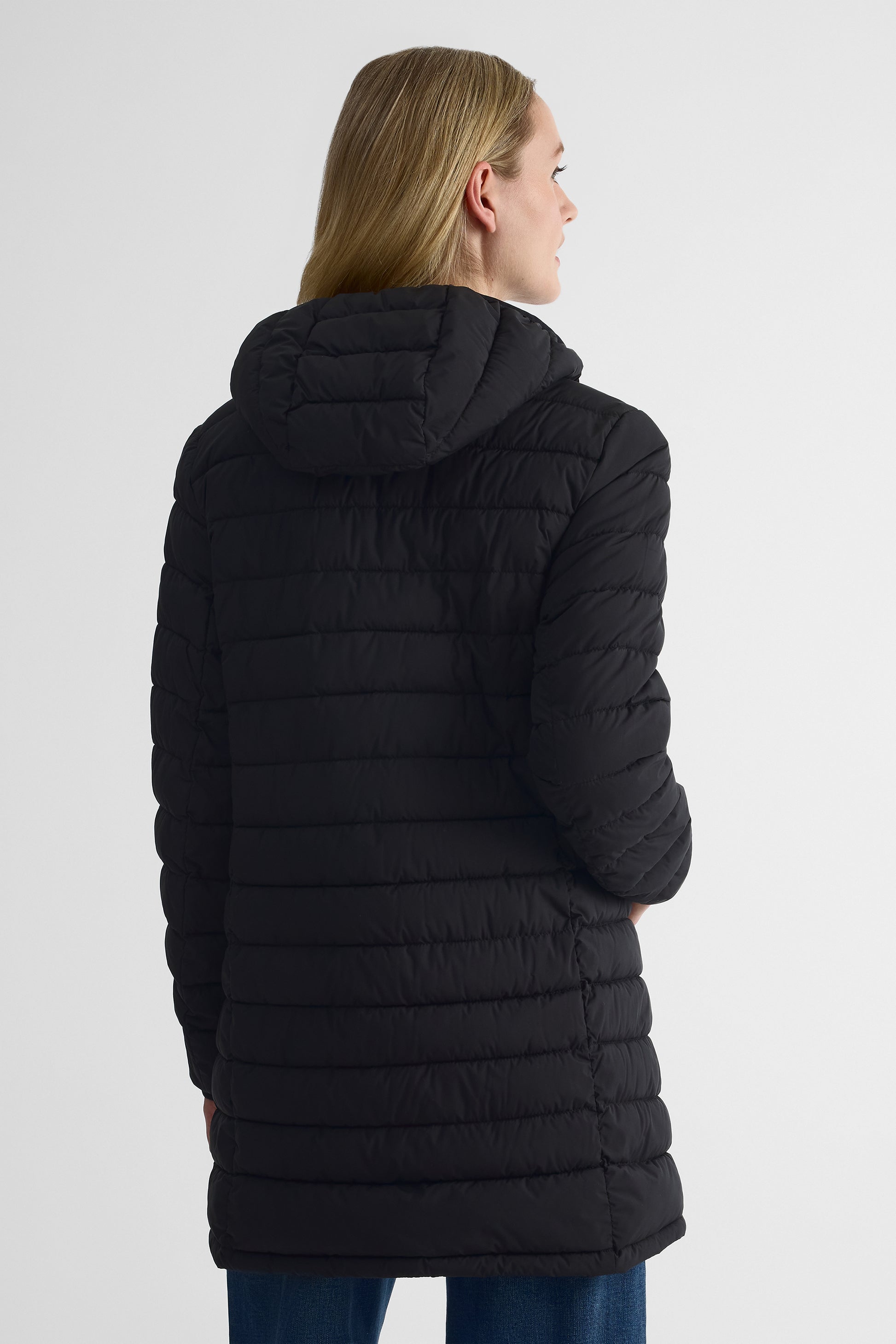 Manteau d'hiver à capuchon - Femme && NOIR