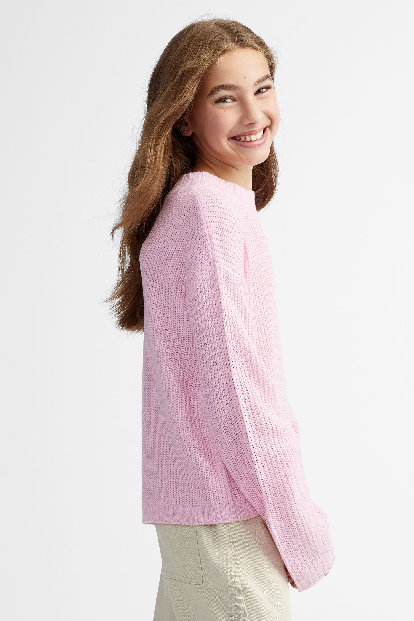 Chandail col montant en tricot - Ado fille && ROSE