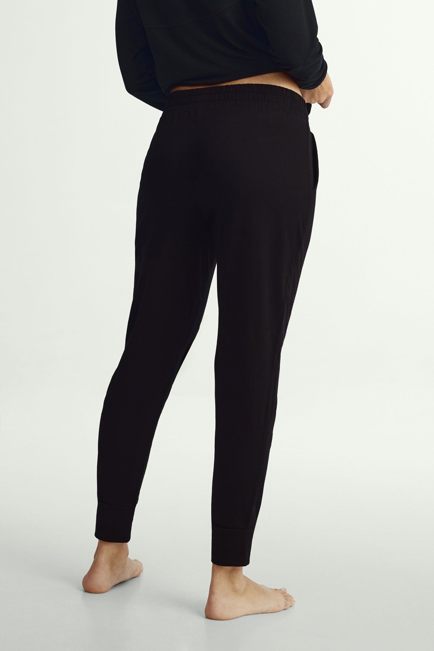 Pantalon jogger coton ouaté - Femme && NOIR