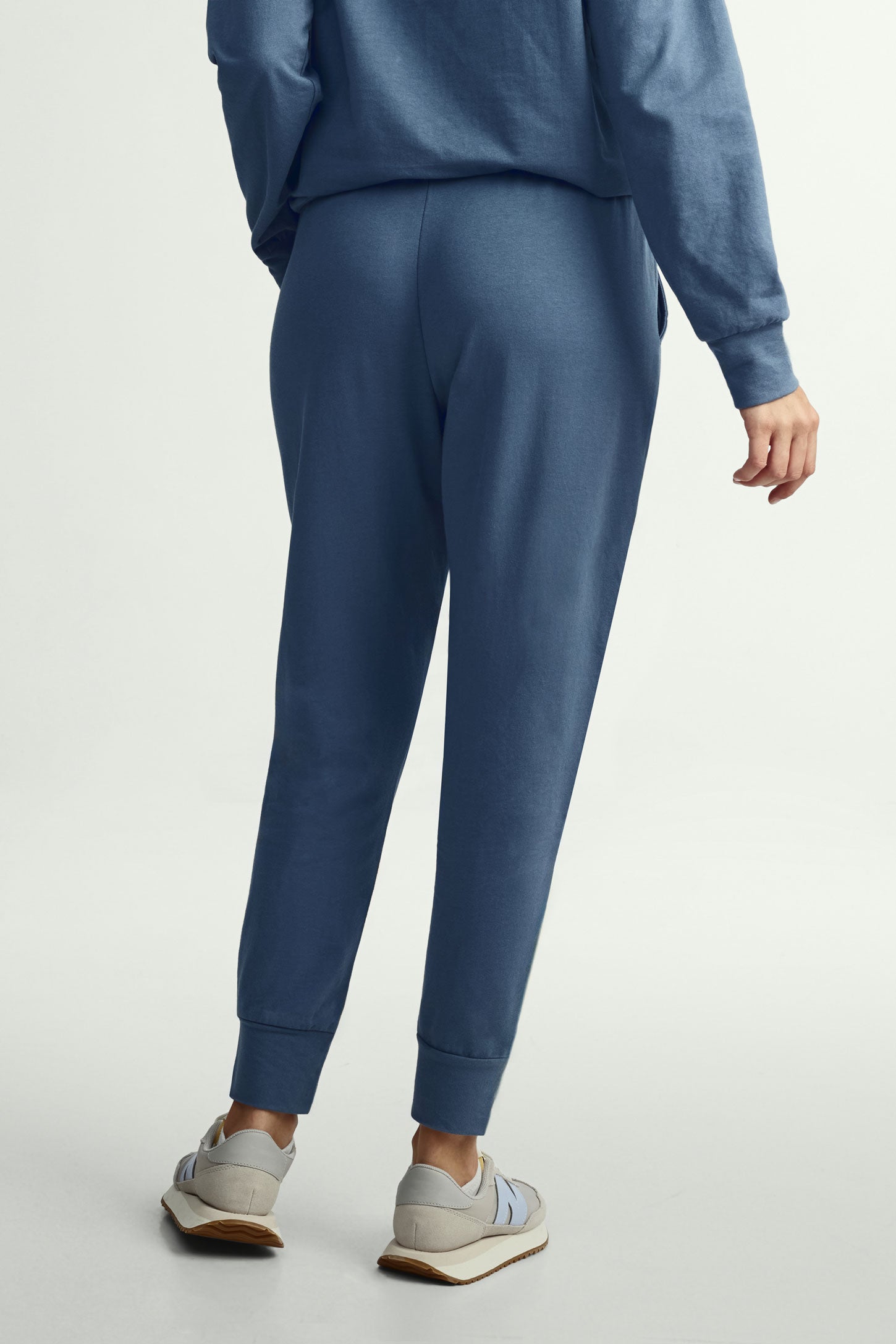 Pantalon jogger coton ouaté - Femme && BLEU