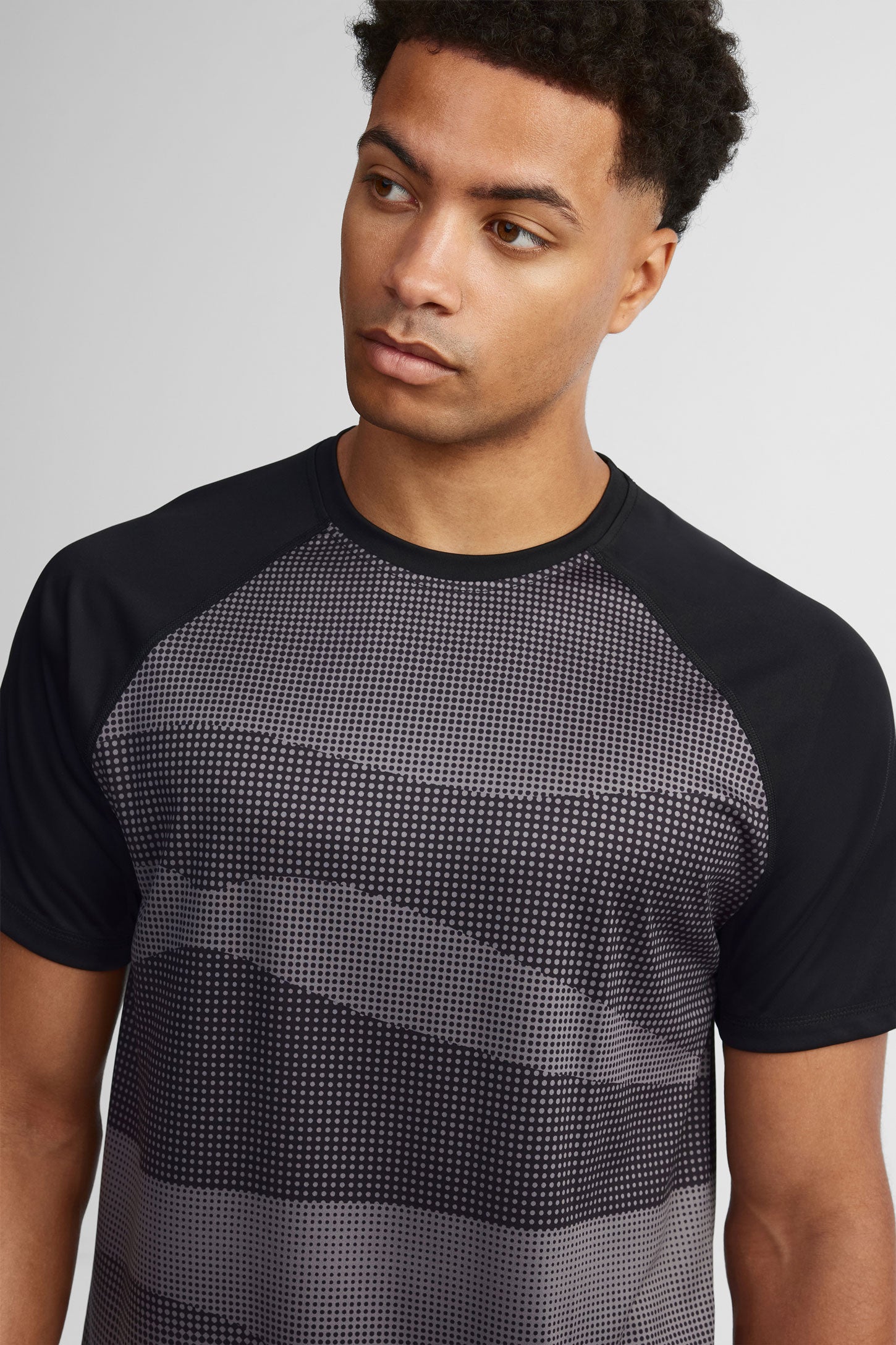T-shirt athlétique - Homme && NOIR/MULTI