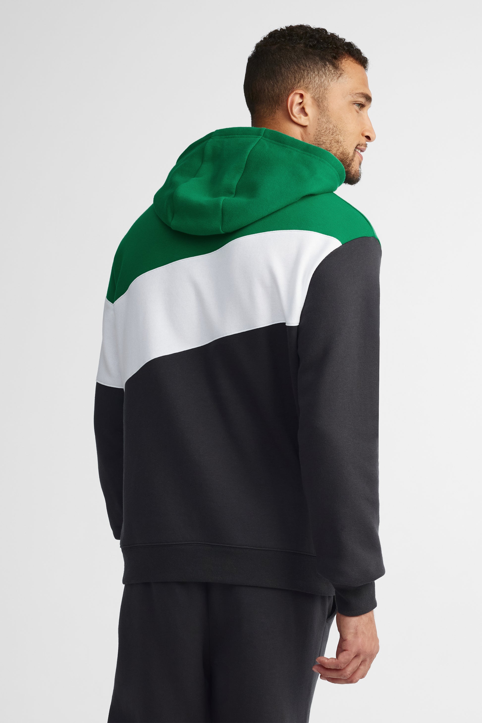 Chandail à capuchon coton ouaté - Homme && VERT