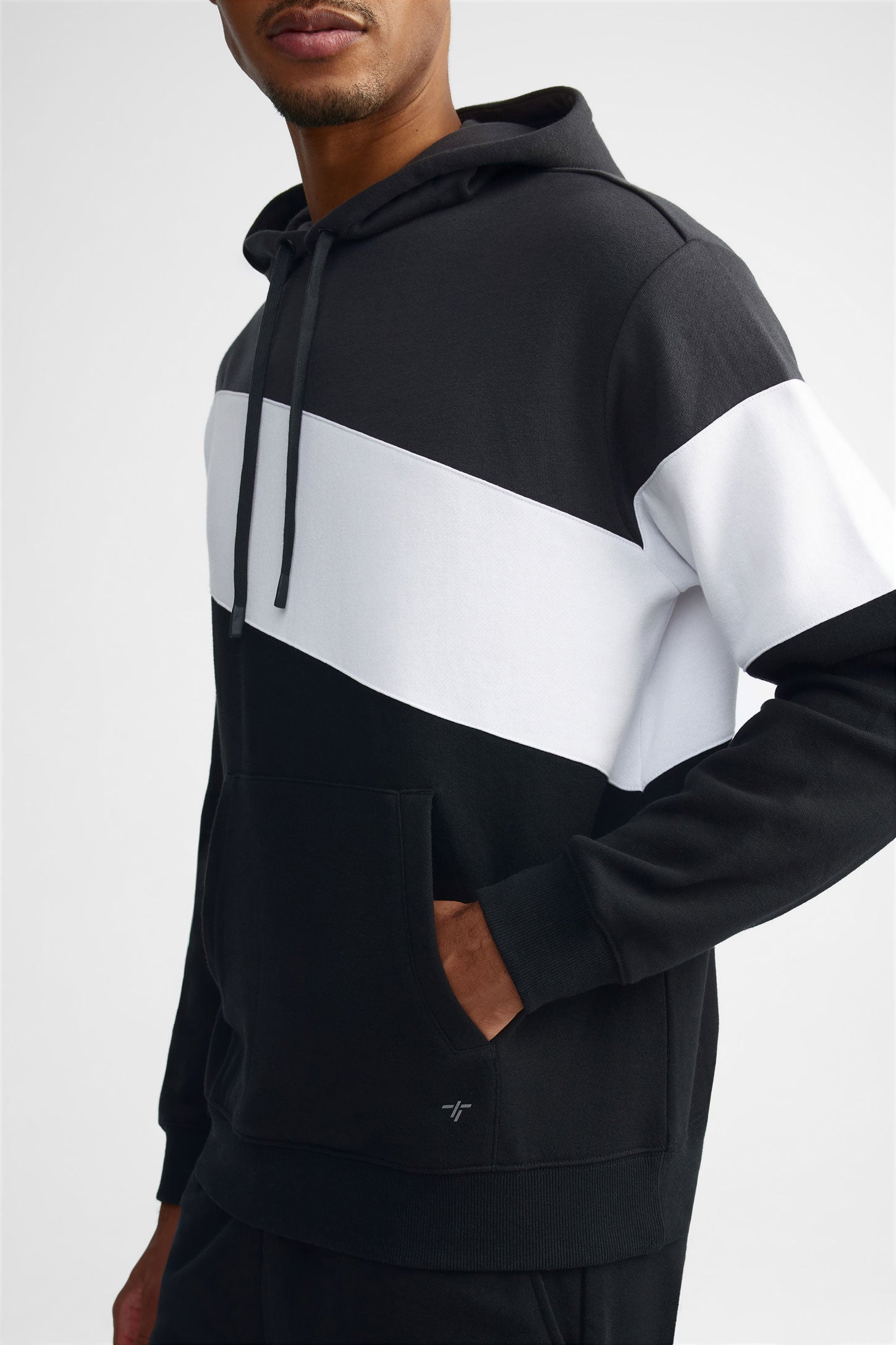 Chandail à capuchon coton ouaté - Homme && GRIS FONCE