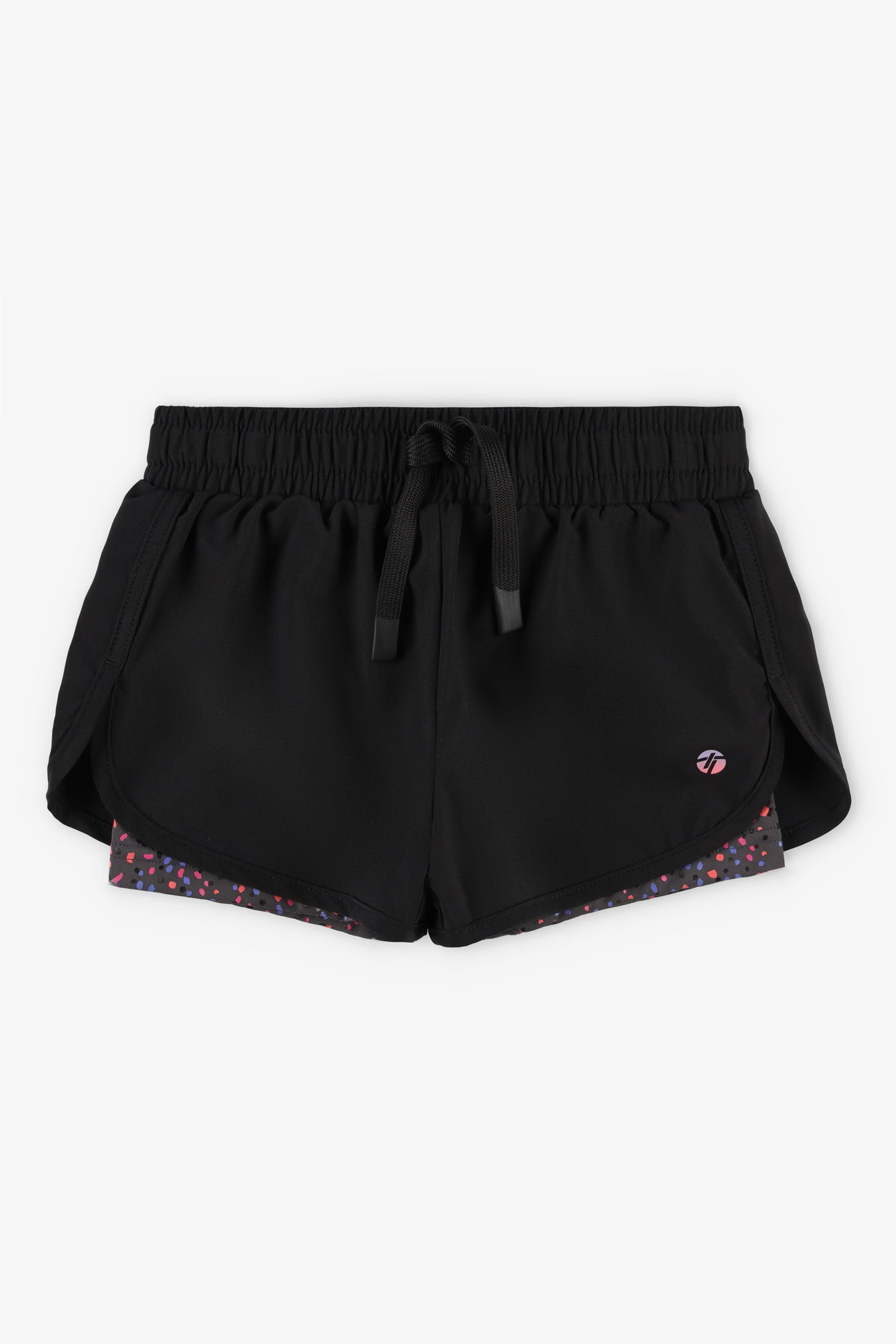 Short 2-en-1 extensible 4 sens - Enfant fille && GRIS MULTI