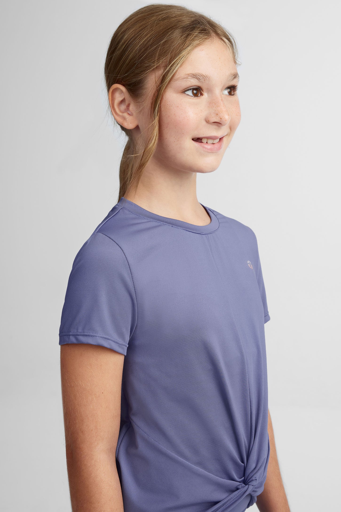 T-shirt noué athlétique - Ado fille && BLEU