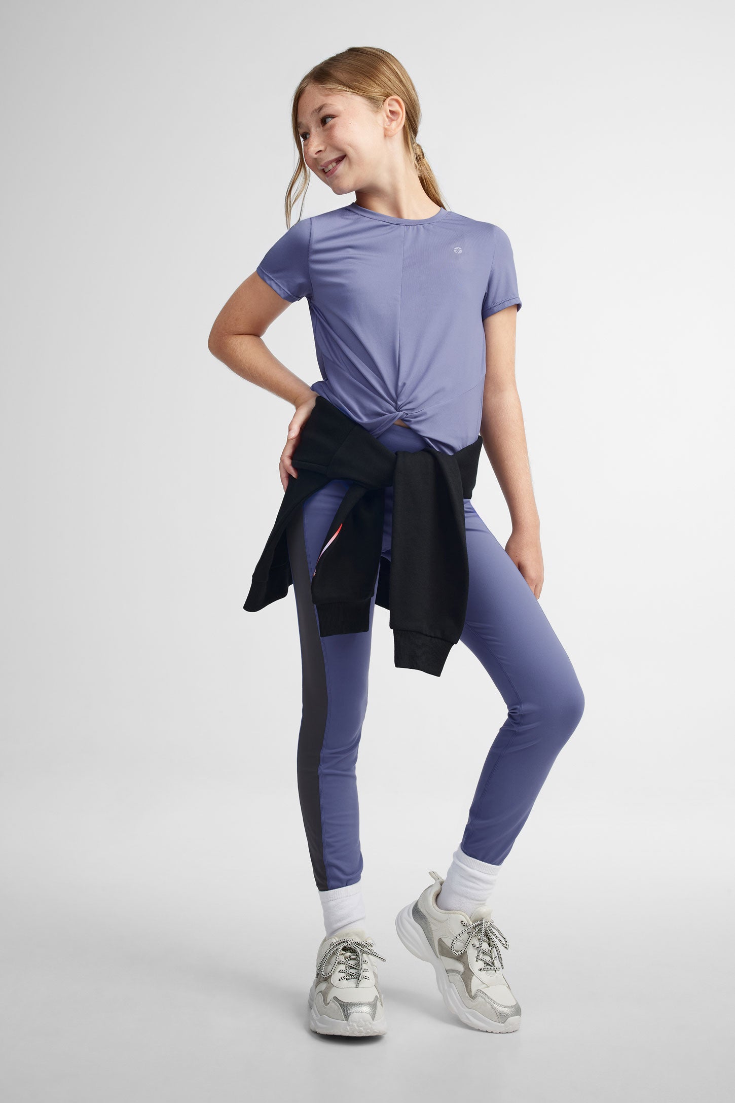 T-shirt noué athlétique - Ado fille && BLEU