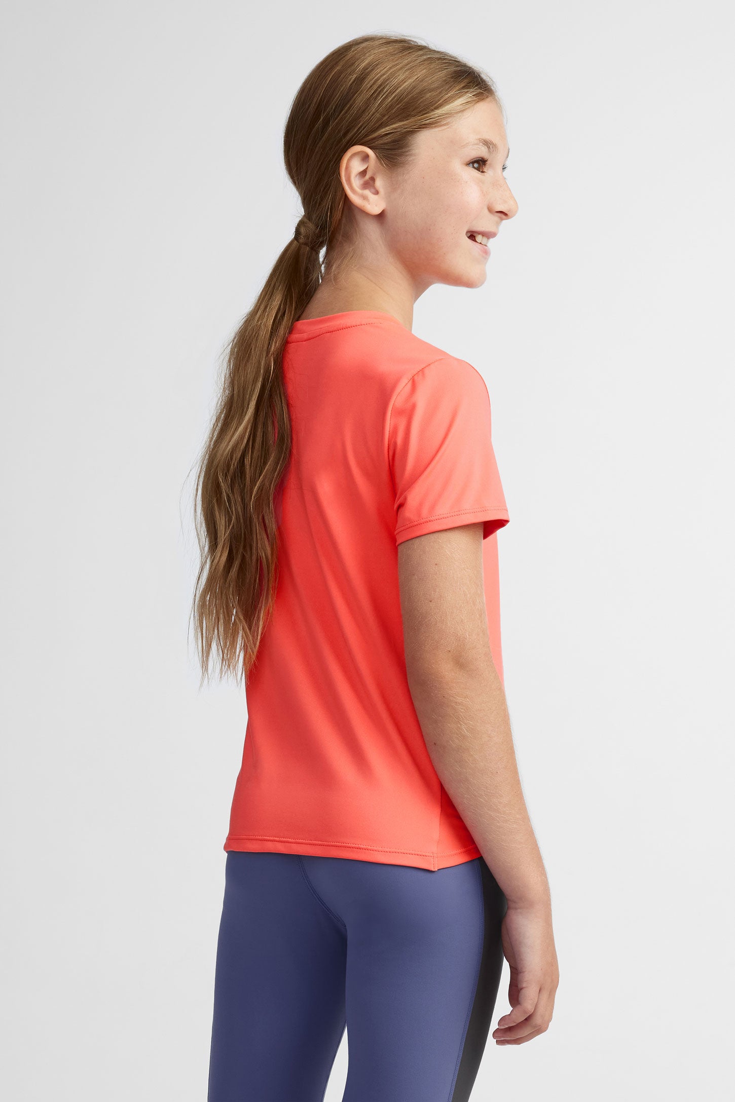 T-shirt noué athlétique - Ado fille && CORAIL
