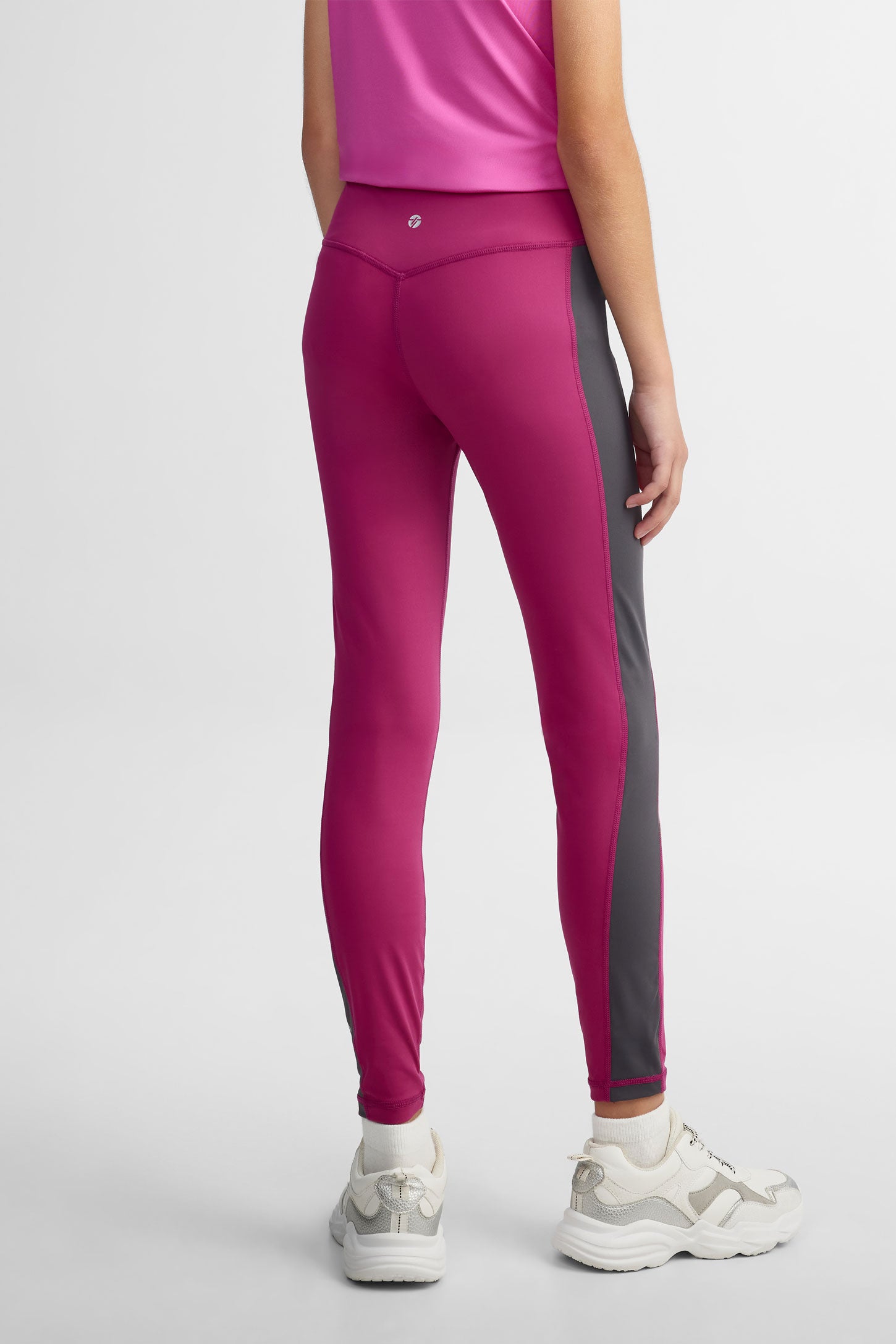Legging taille haute athlétique - Ado fille && MAUVE