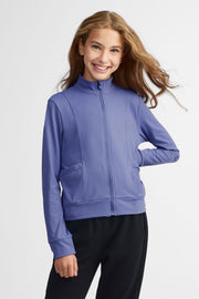 Veste athlétique extensible - Ado fille && BLEU