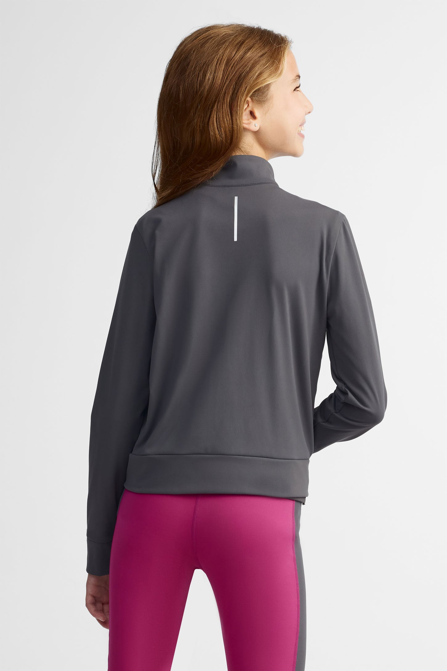 Veste athlétique extensible - Ado fille && GRIS FONCE