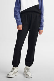 Pantalon jogger athlétique coton ouaté - Ado fille && NOIR