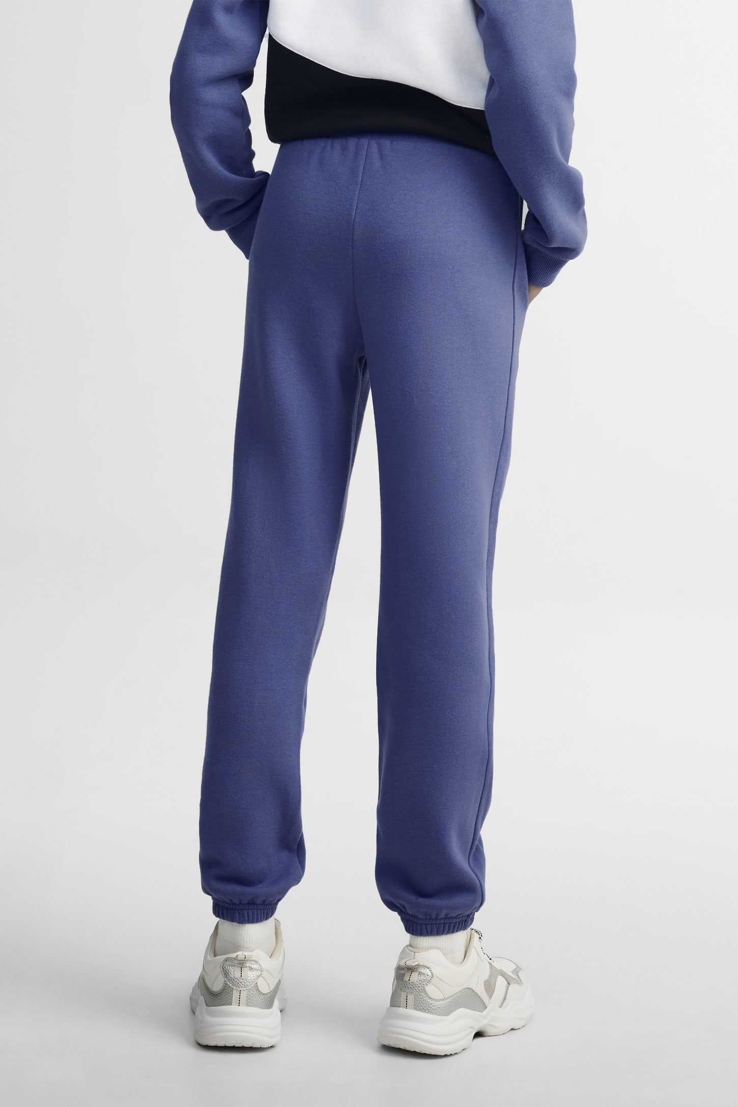 Pantalon jogger athlétique coton ouaté - Ado fille && BLEU