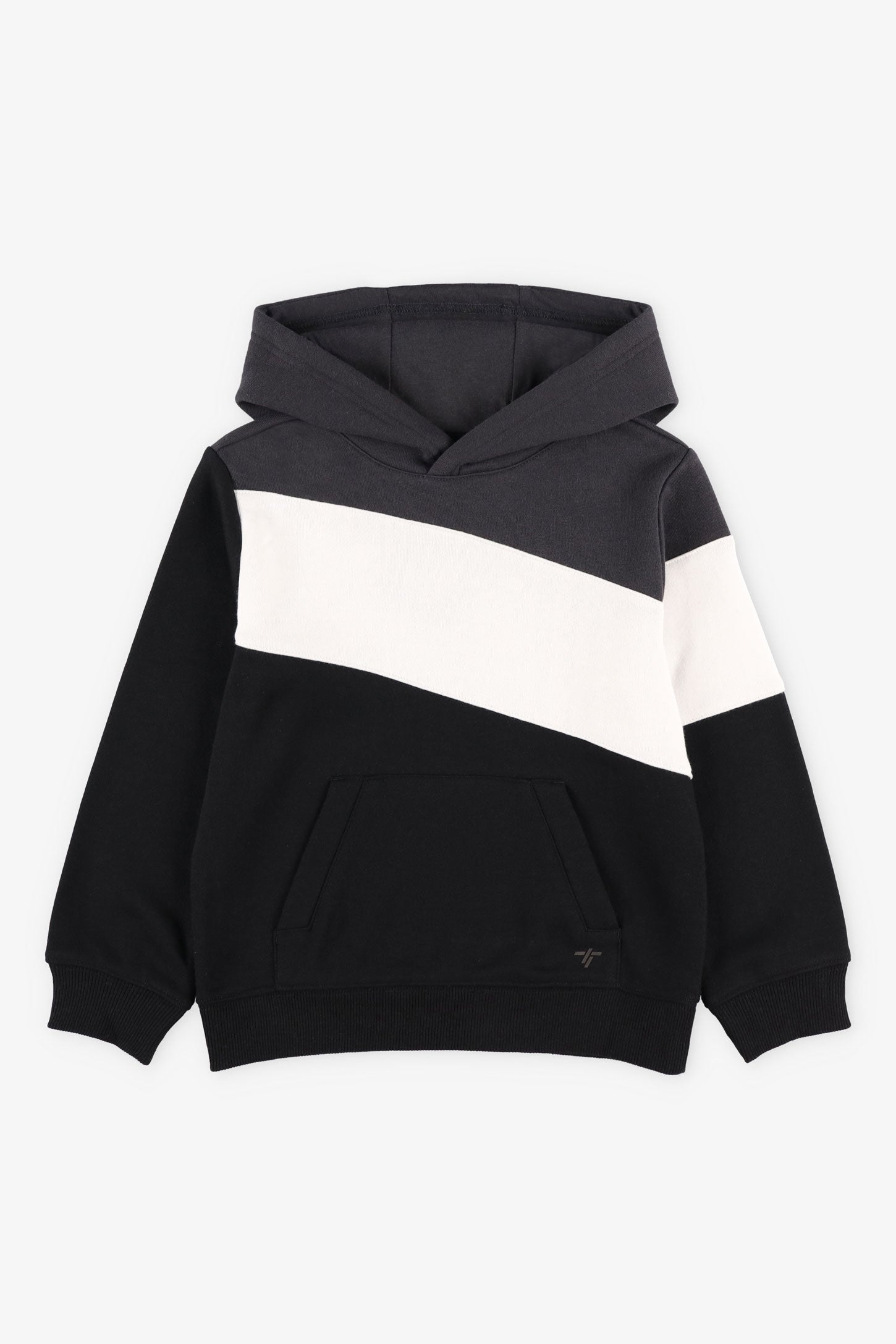 Chandail à capuchon coton ouaté - Enfant garçon && NOIR