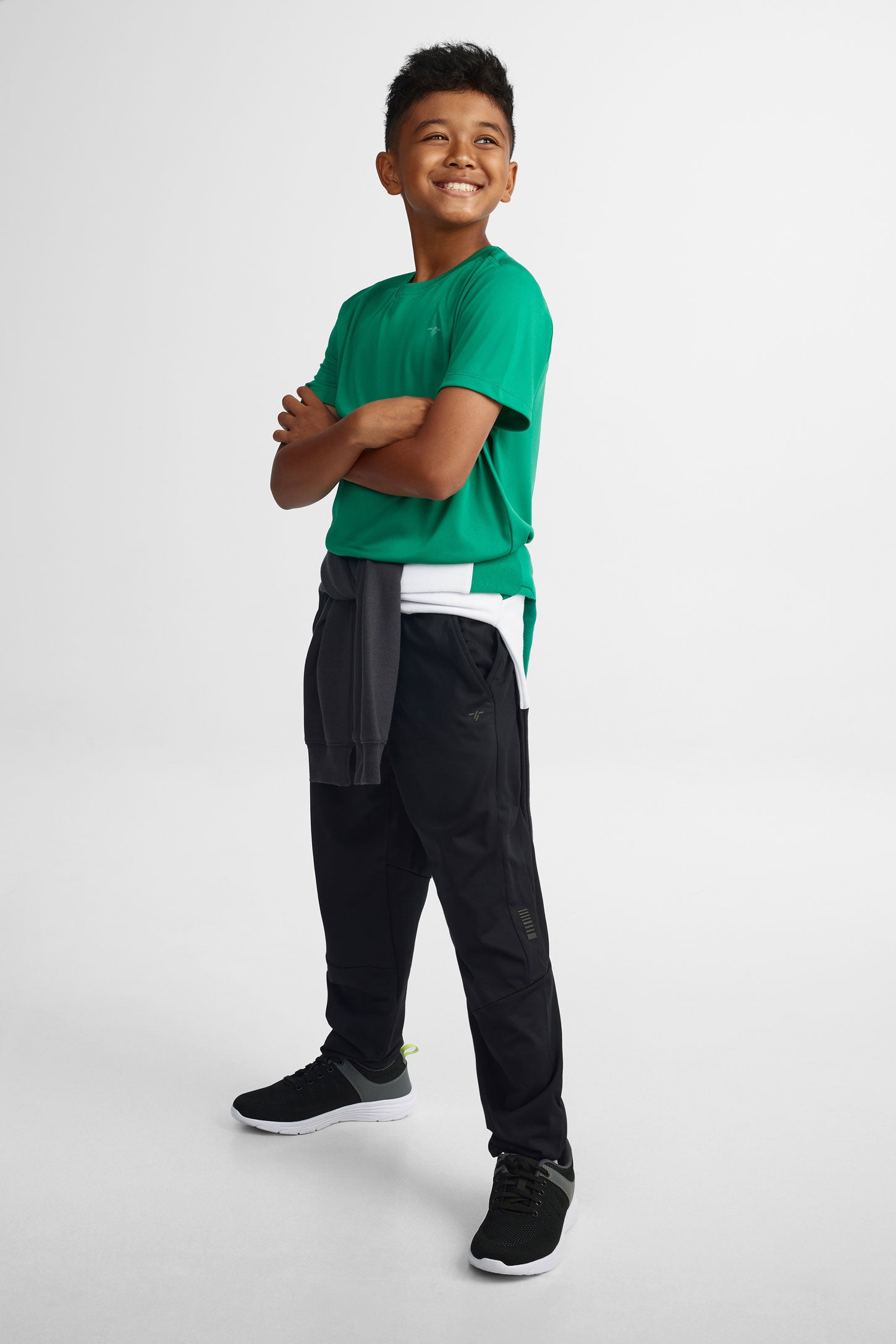 Pantalon jogger athlétique - Ado garçon && NOIR