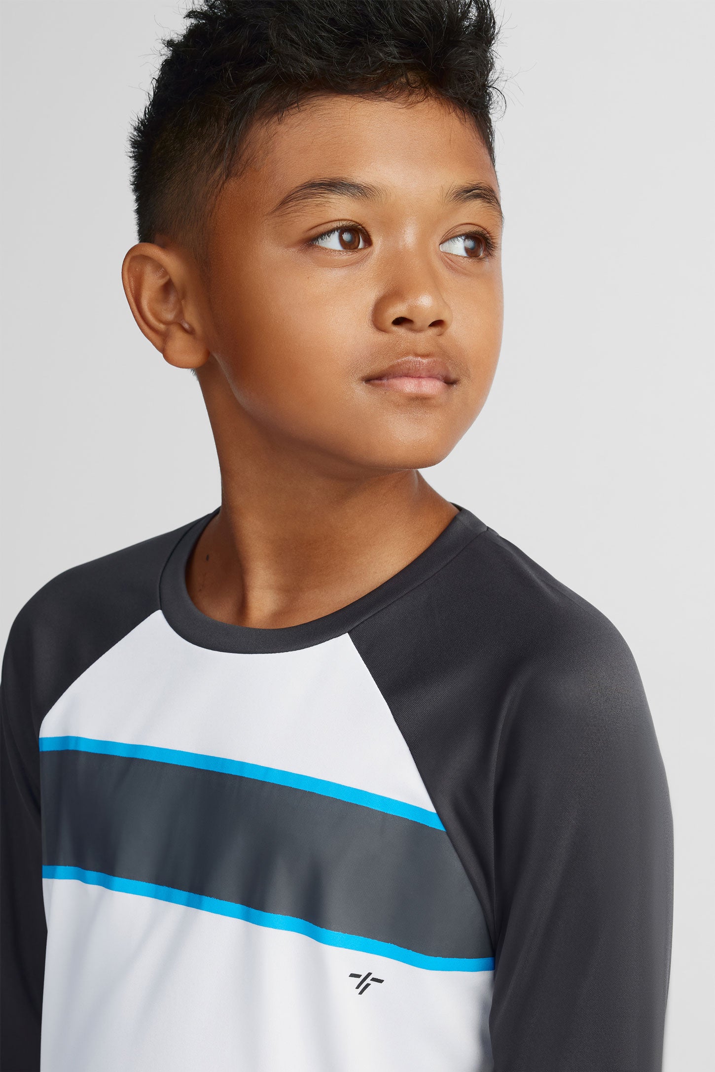 Chandail manches longues athlétique - Ado garçon && BLANC