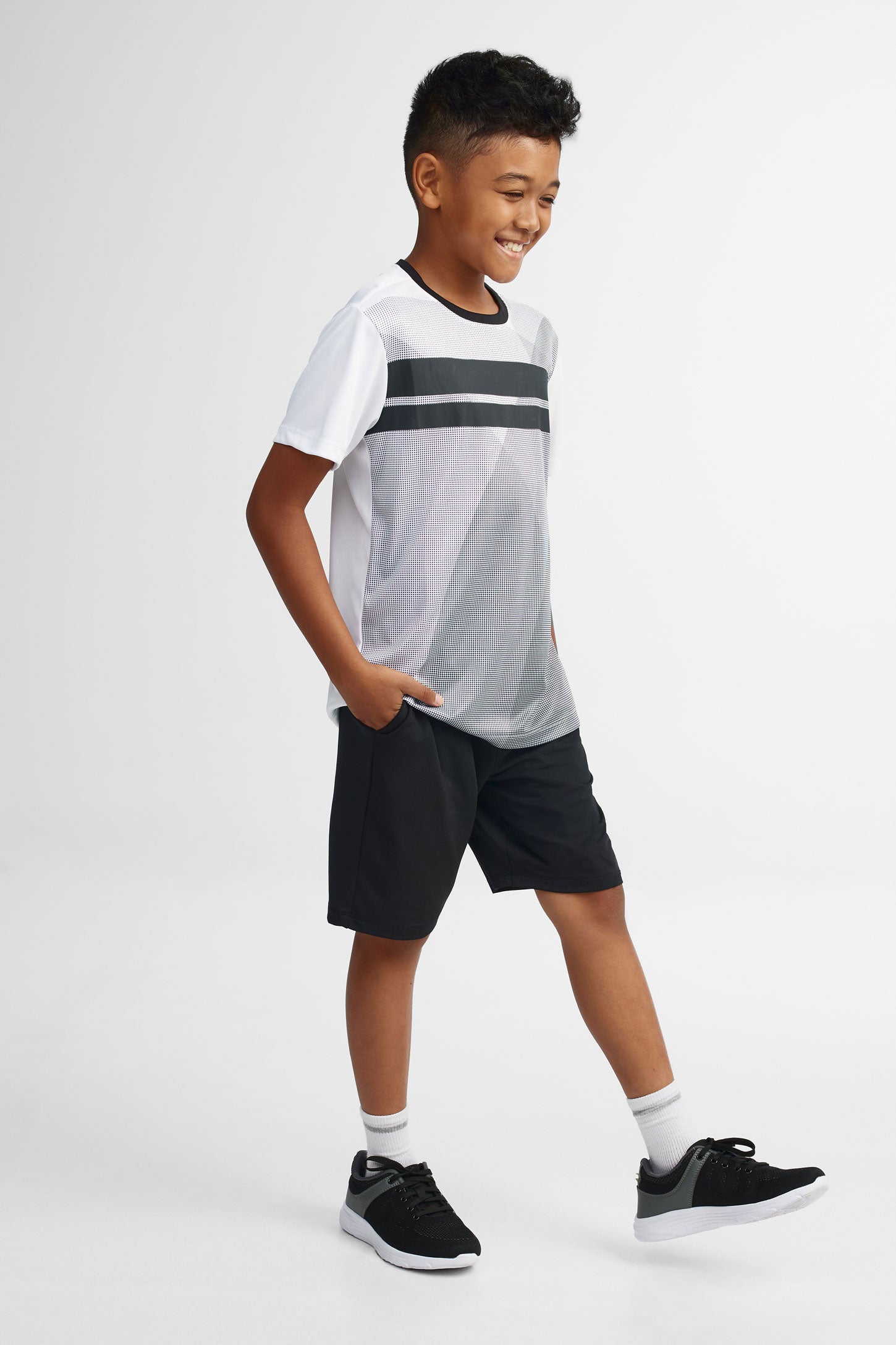 T-shirt athlétique - Ado garçon && BLANC MULTI