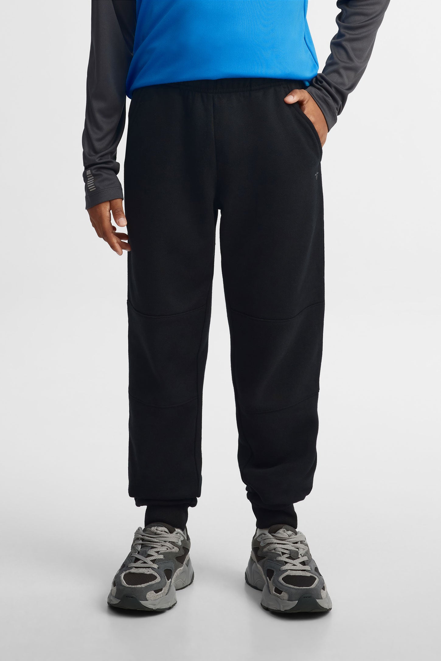 Pantalon jogger coton ouaté - Ado garçon && NOIR