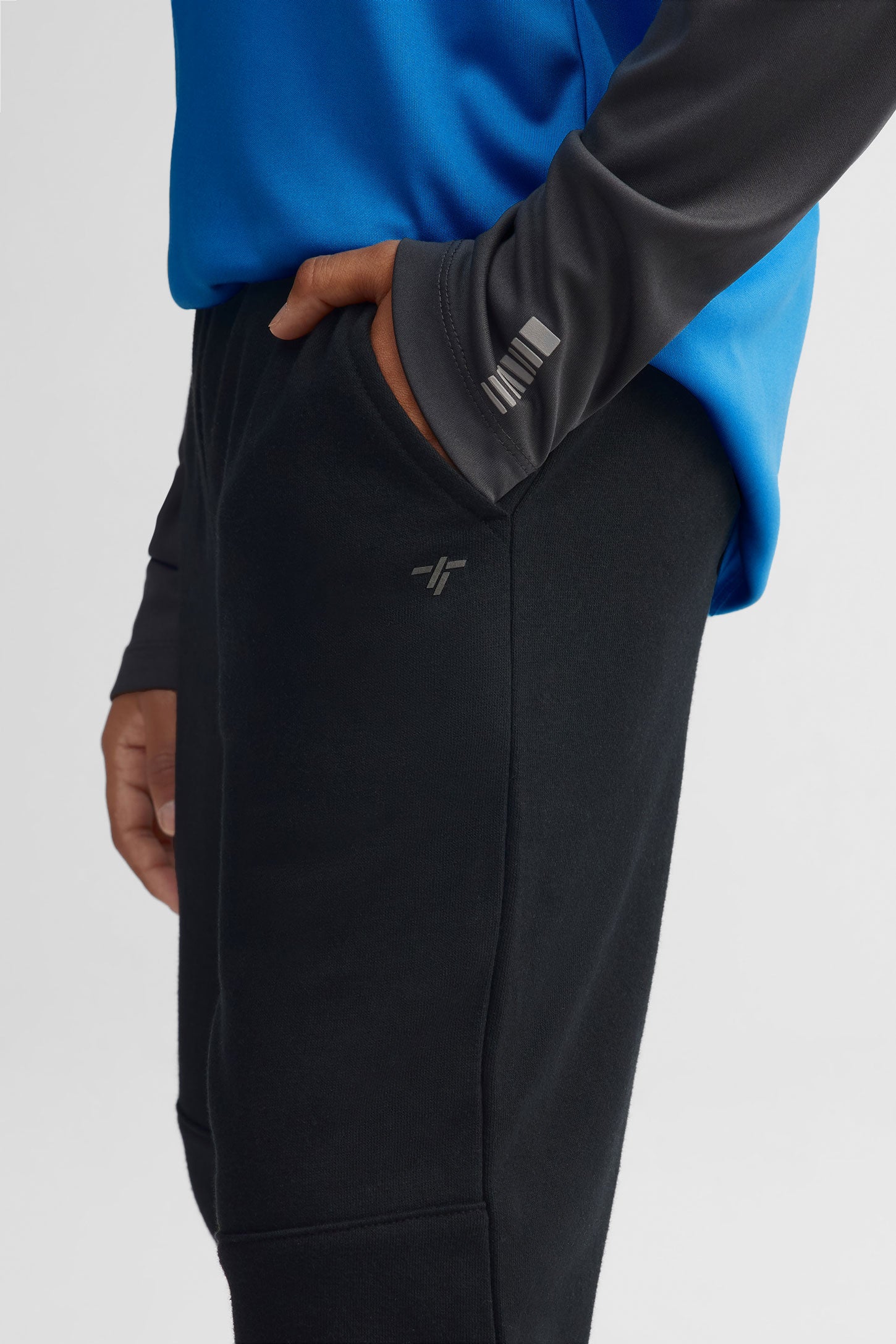 Pantalon jogger coton ouaté - Ado garçon && NOIR