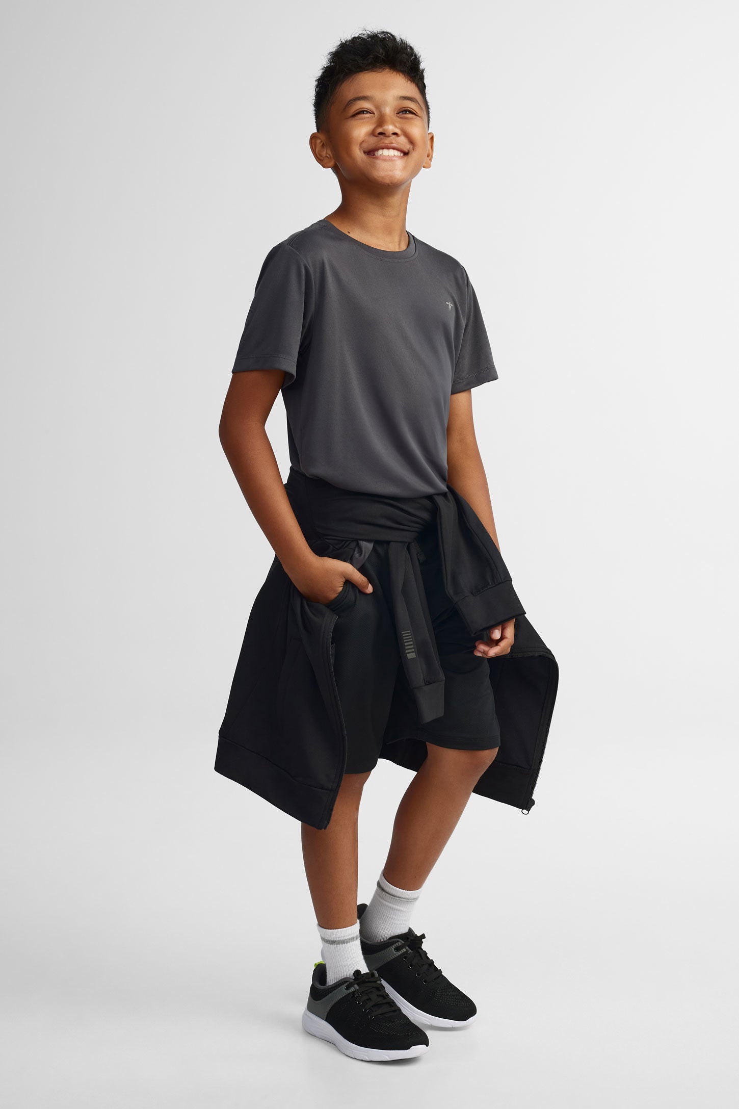 T-shirt athlétique - Ado garçon && GRIS