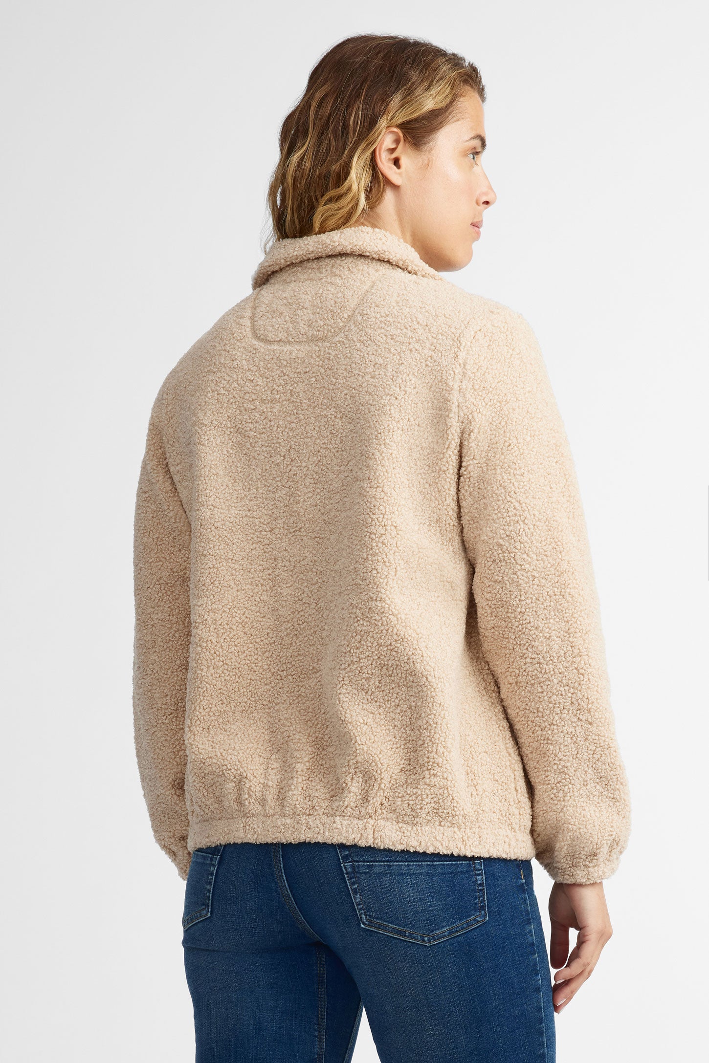 Veste col montant en sherpa BM - Femme && BEIGE