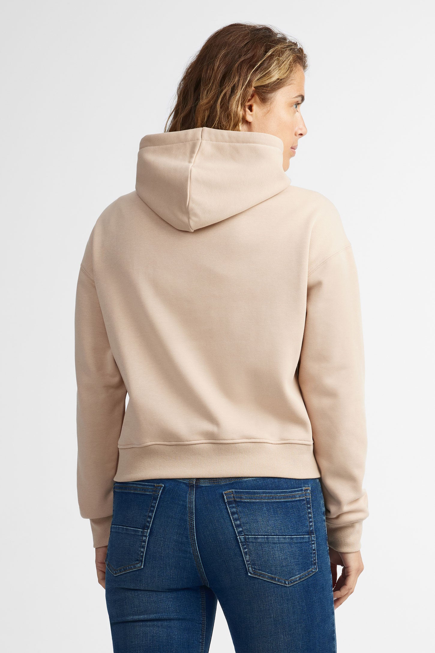 Chandail à capuchon coton ouaté - Femme && BEIGE