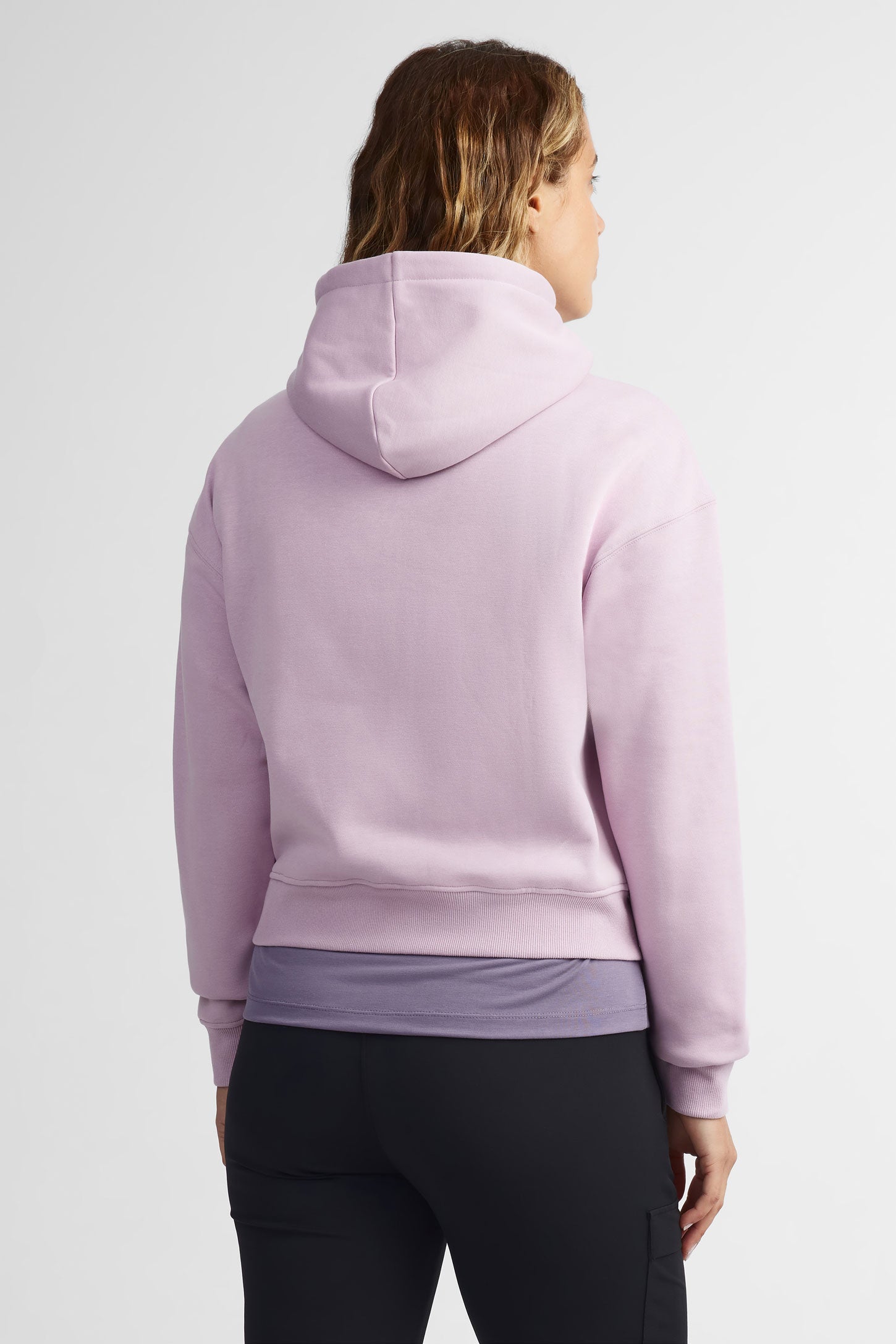 Chandail à capuchon coton ouaté - Femme && MAUVE PALE