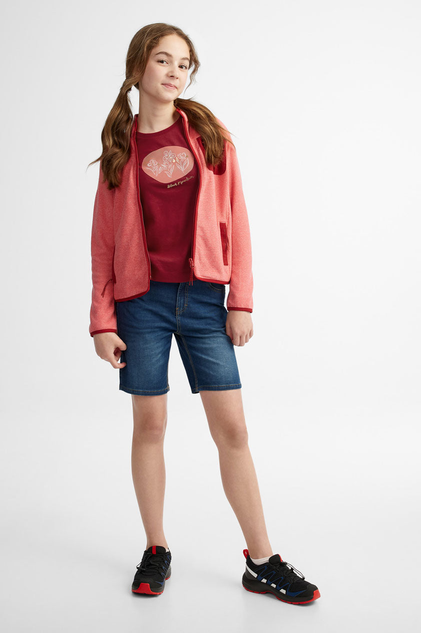 T-shirt coton bio polyester recyclé BM, 2/40$ - Ado fille && ROUGE