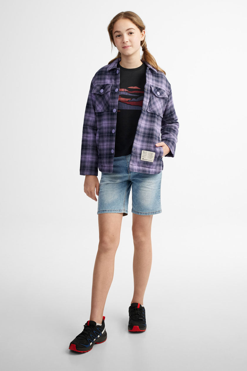T-shirt coton bio polyester recyclé BM, 2/40$ - Ado fille && NOIR