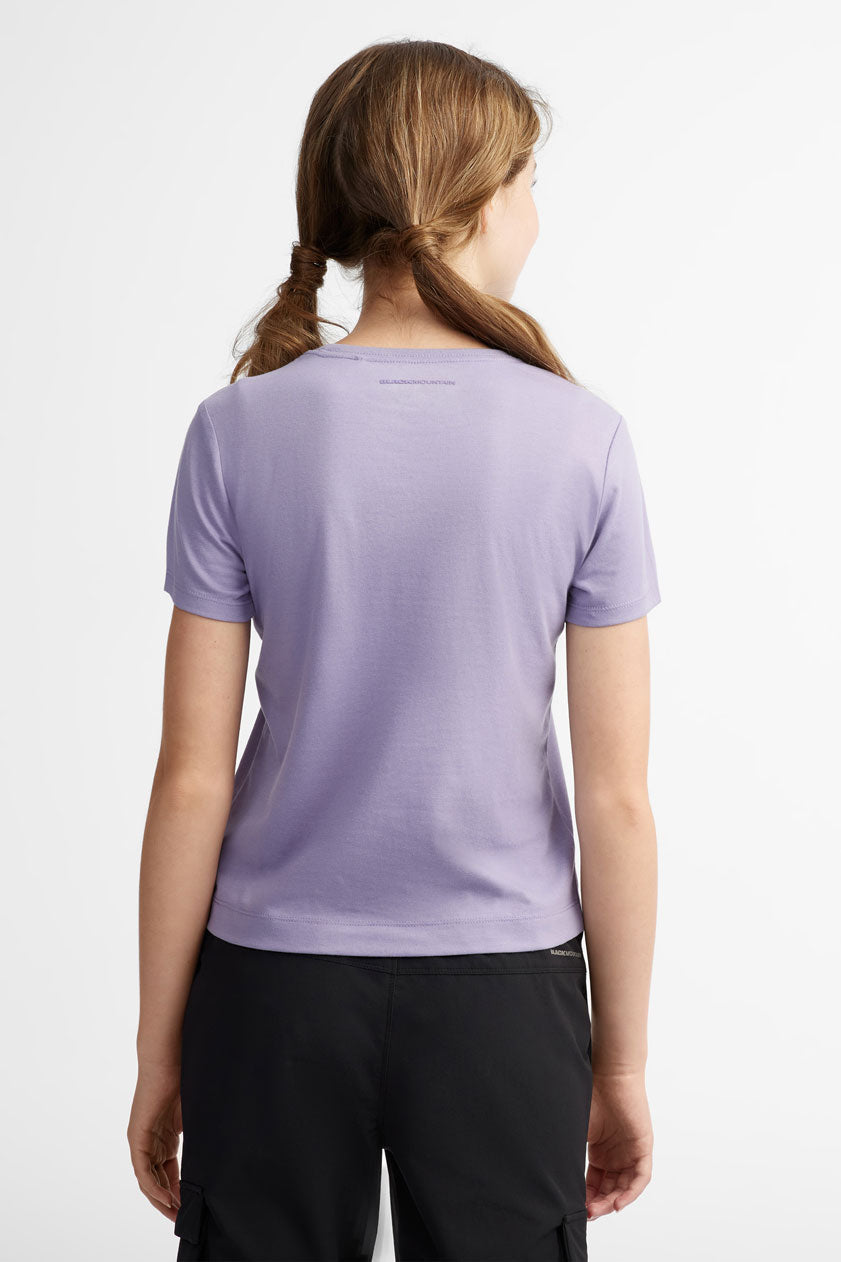 T-shirt coton bio polyester recyclé BM, 2/40$ - Ado fille && MAUVE