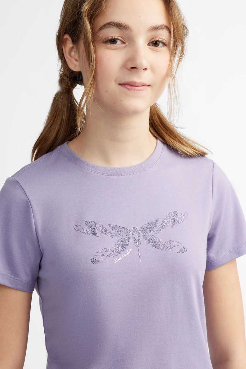 T-shirt coton bio polyester recyclé BM, 2/40$ - Ado fille && MAUVE