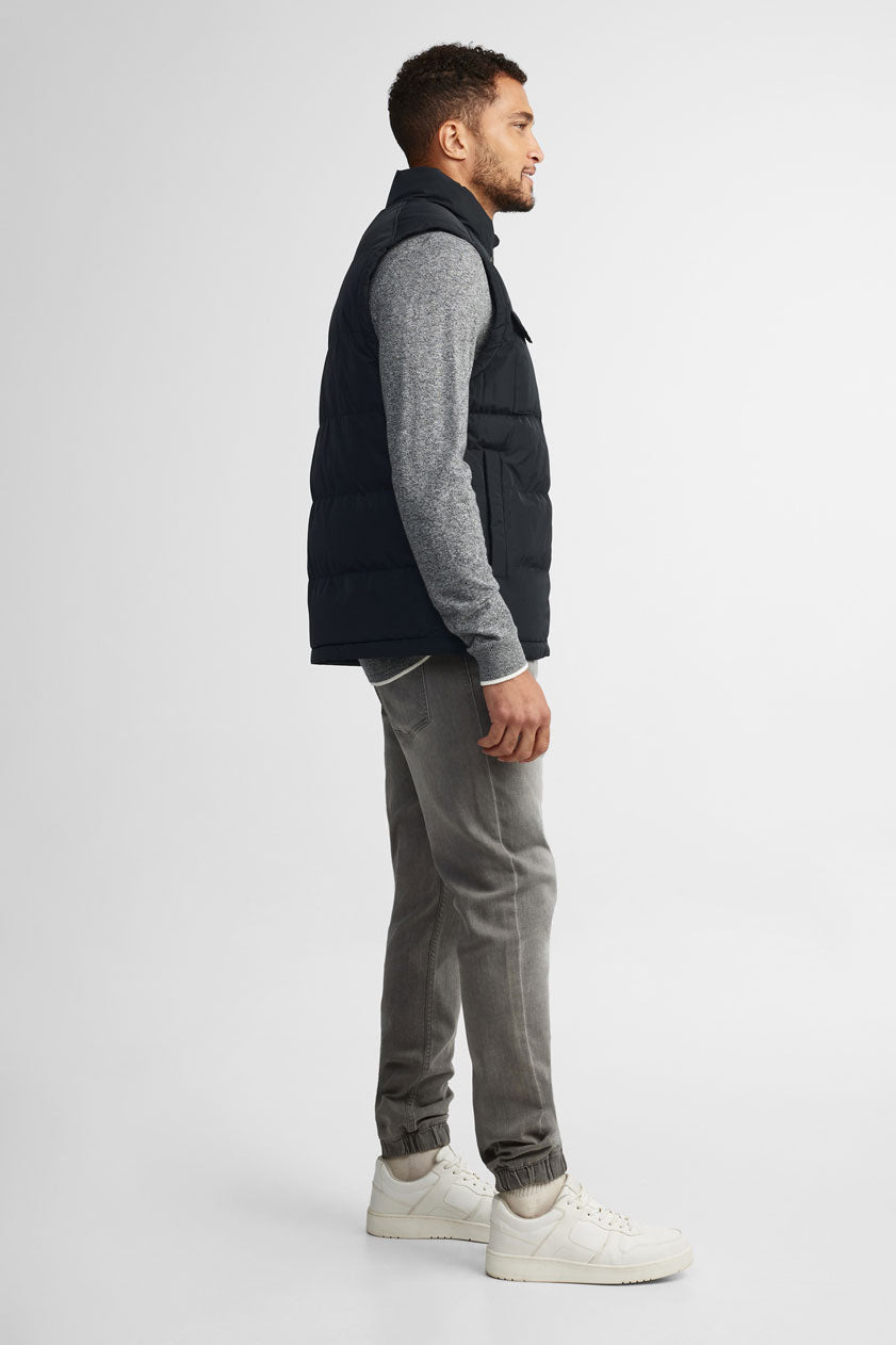 Veste sans manches matelassée résistante à l'eau - Homme && NOIR