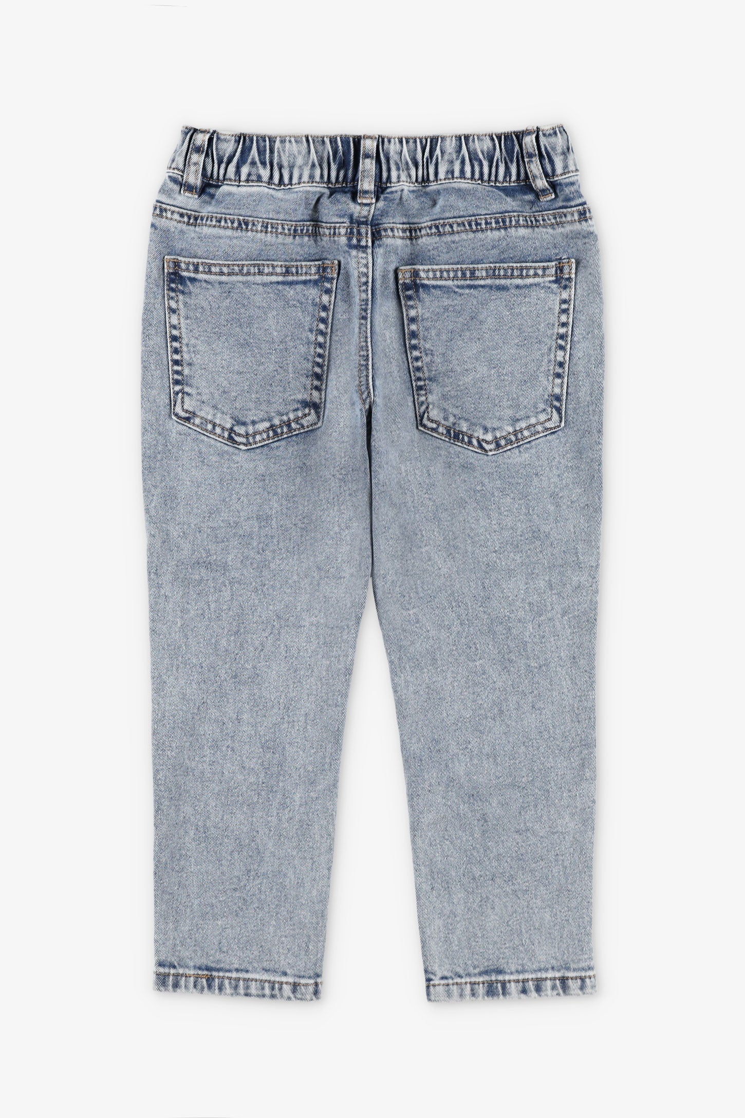 Jeans coupe droite taille élastique - Enfant garçon && BLEU PALE