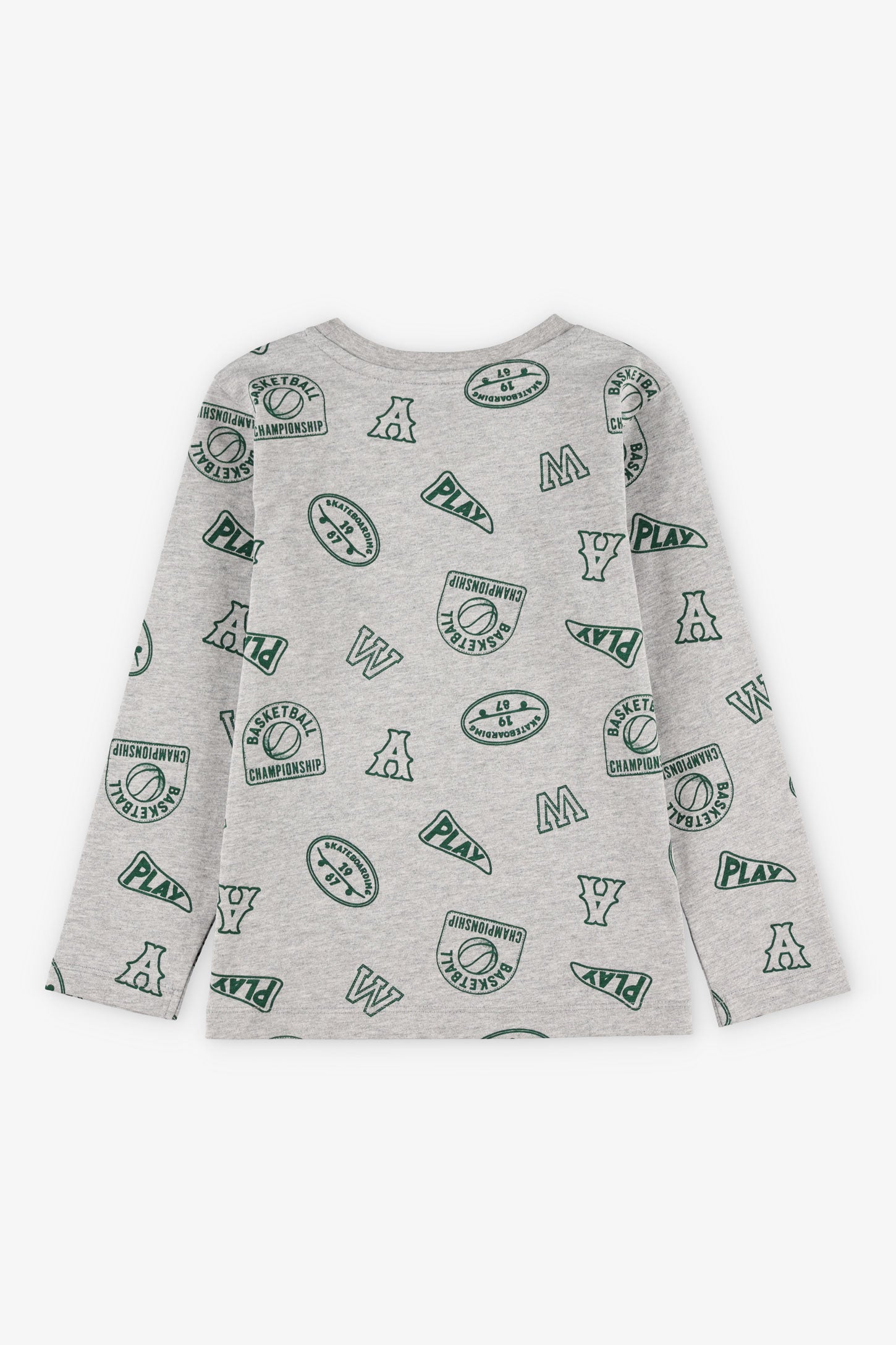 Chandail à poche coton, 2/20$ - Enfant garçon && GRIS MIXTE