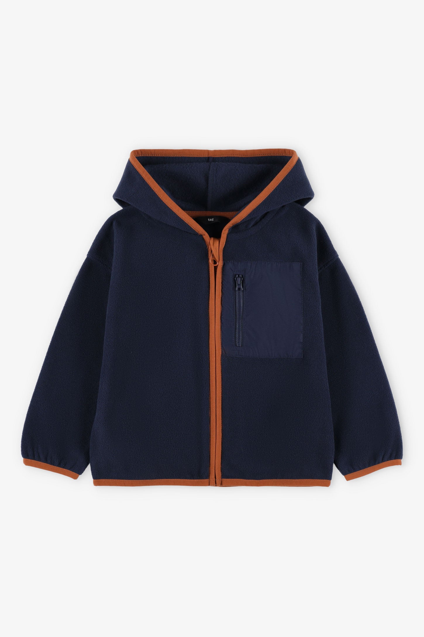 Veste à capuchon micropolar - Enfant garçon && BLEU MARINE