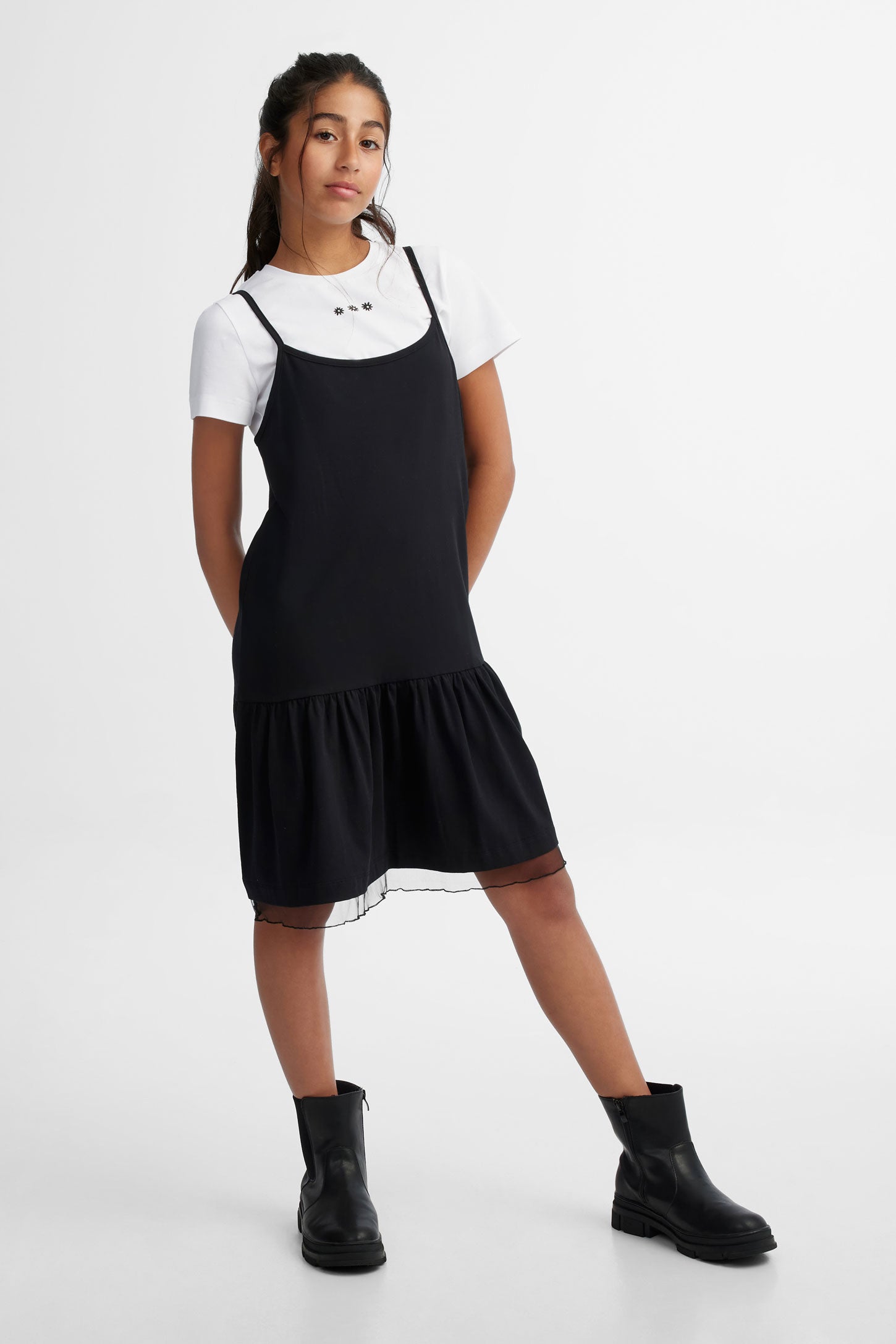 Ensemble 2-pièces t-shirt et robe - Ado fille && NOIR