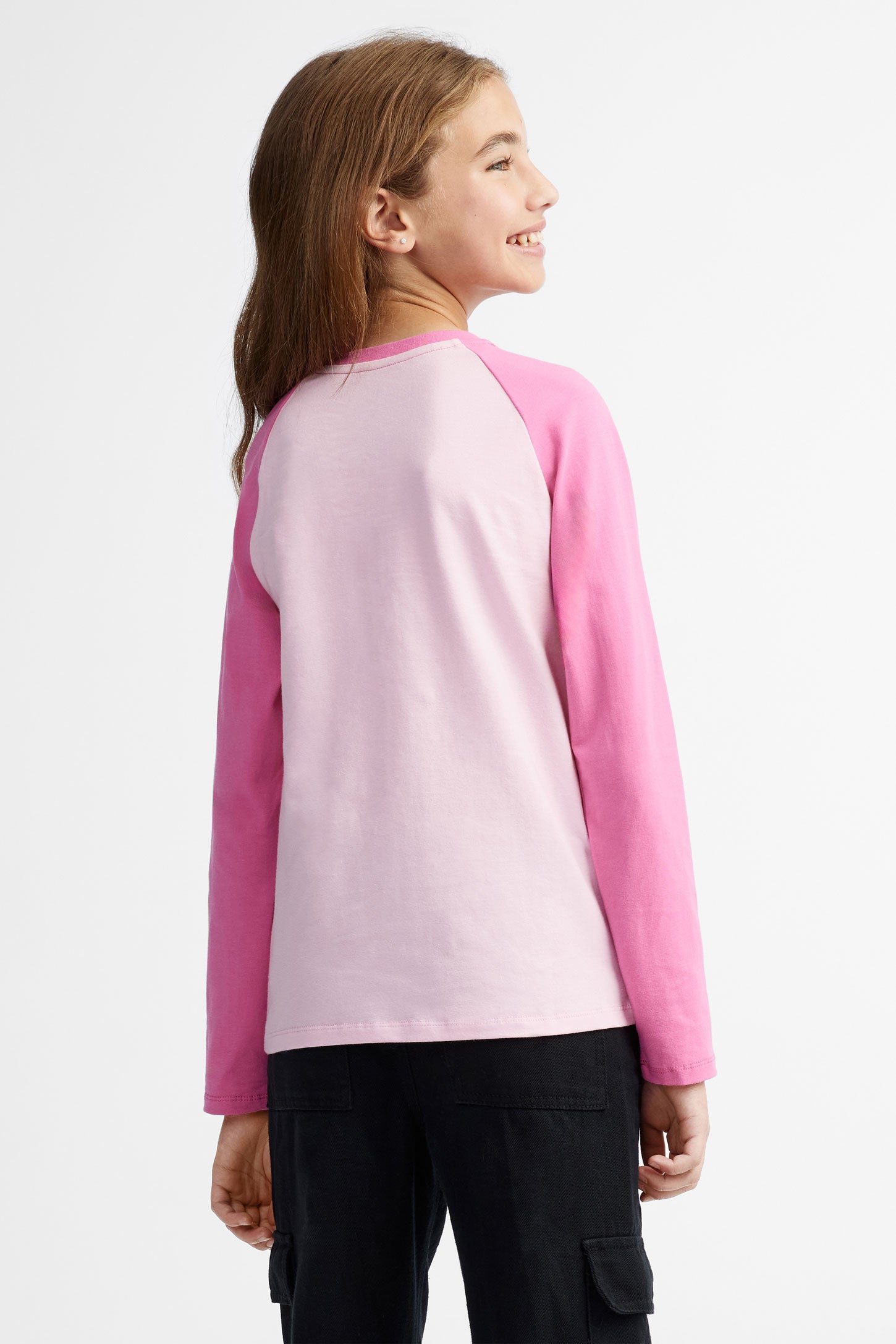 T-shirt manches longues à poche, 2/25$ - Ado fille && ROSE MULTI