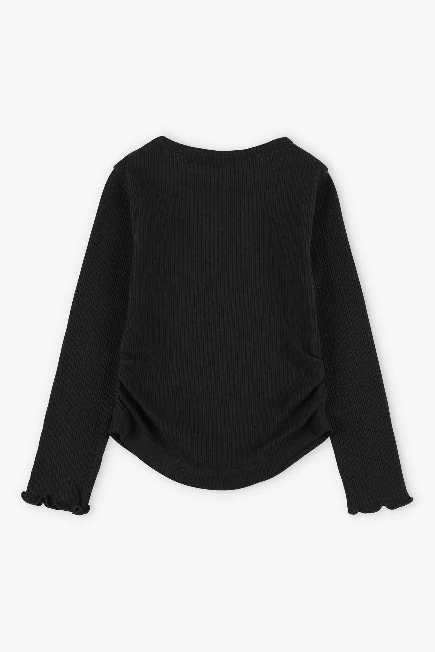 Long sleeved cotton ribbed sweater Girls