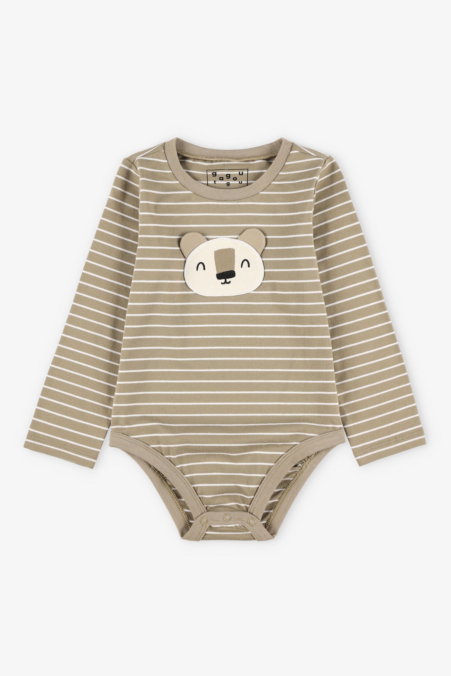Cache-couche manches longues rayé - Bébé garçon && BEIGE/MULTI