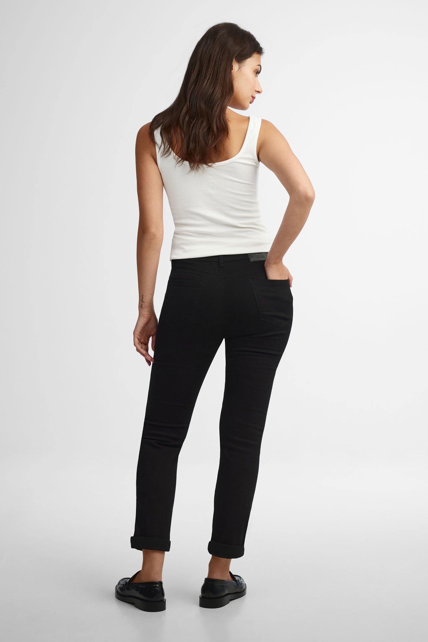 Jeans coupe ajustée - Femme && DENIM NOIR