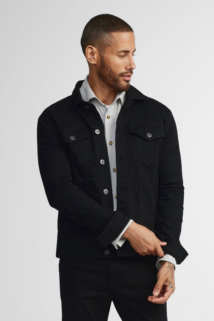 Blouson Jeans Noir Homme Regular Denim Jacket With Regular - Main Image