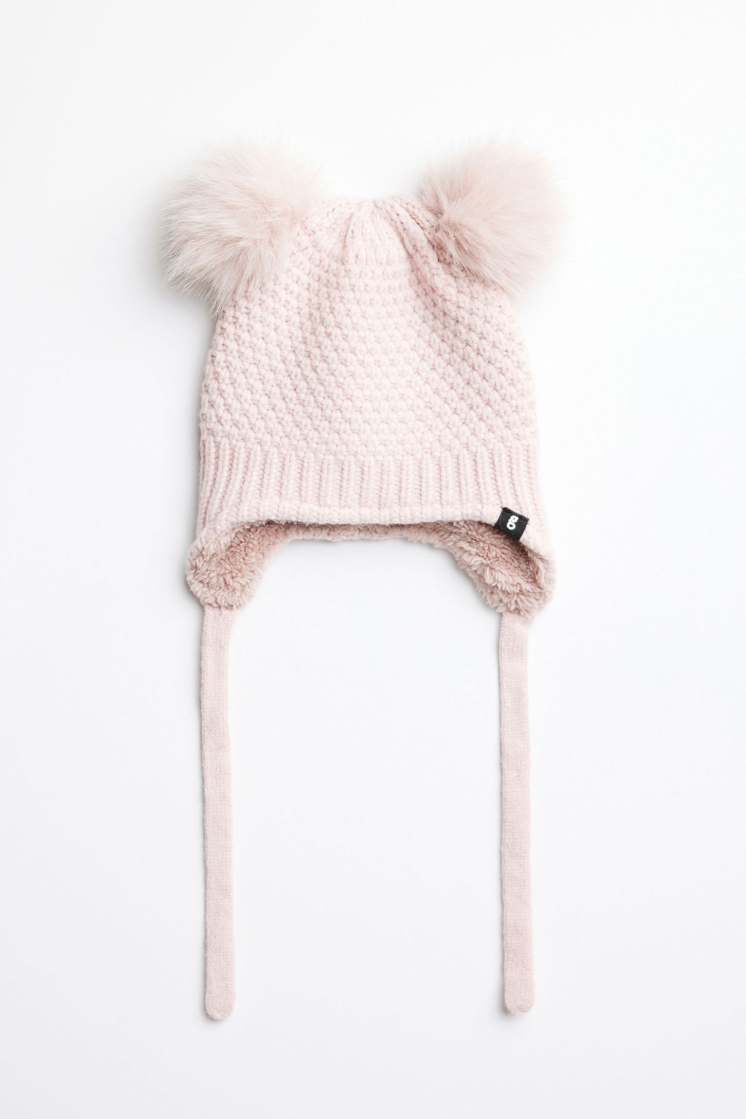 Tuque à pompons en tricot, 2T-3T - Bébé fille && BEIGE