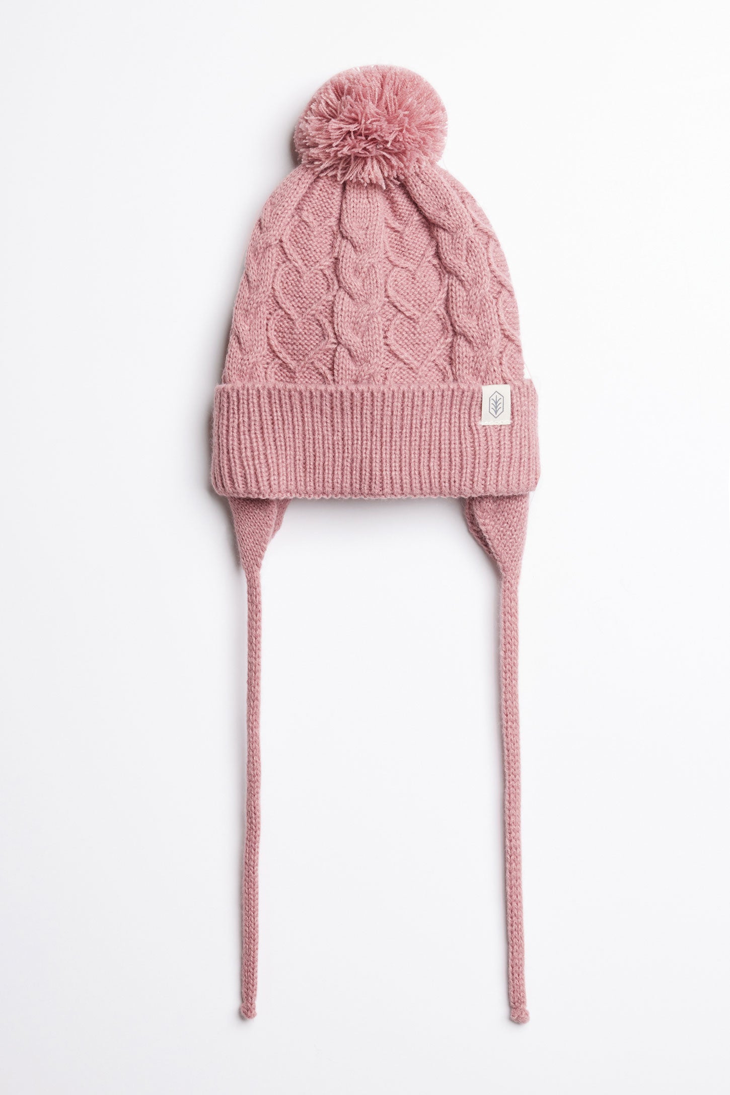 Tuque à cordons doublée micropolar - Bébé fille
 && ROSE